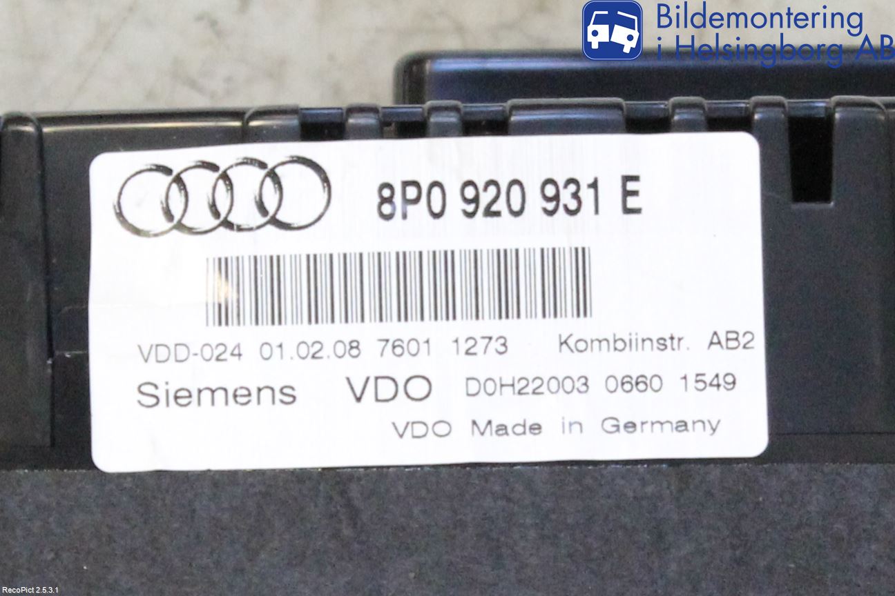Audi A3/S3 05-13 Instr Kombinert