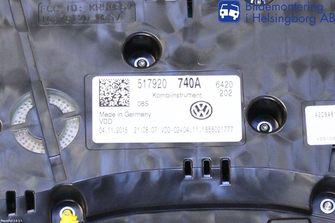 Volkswagen VW GOLF SPORTSVAN 15-20 Instr Kombinert