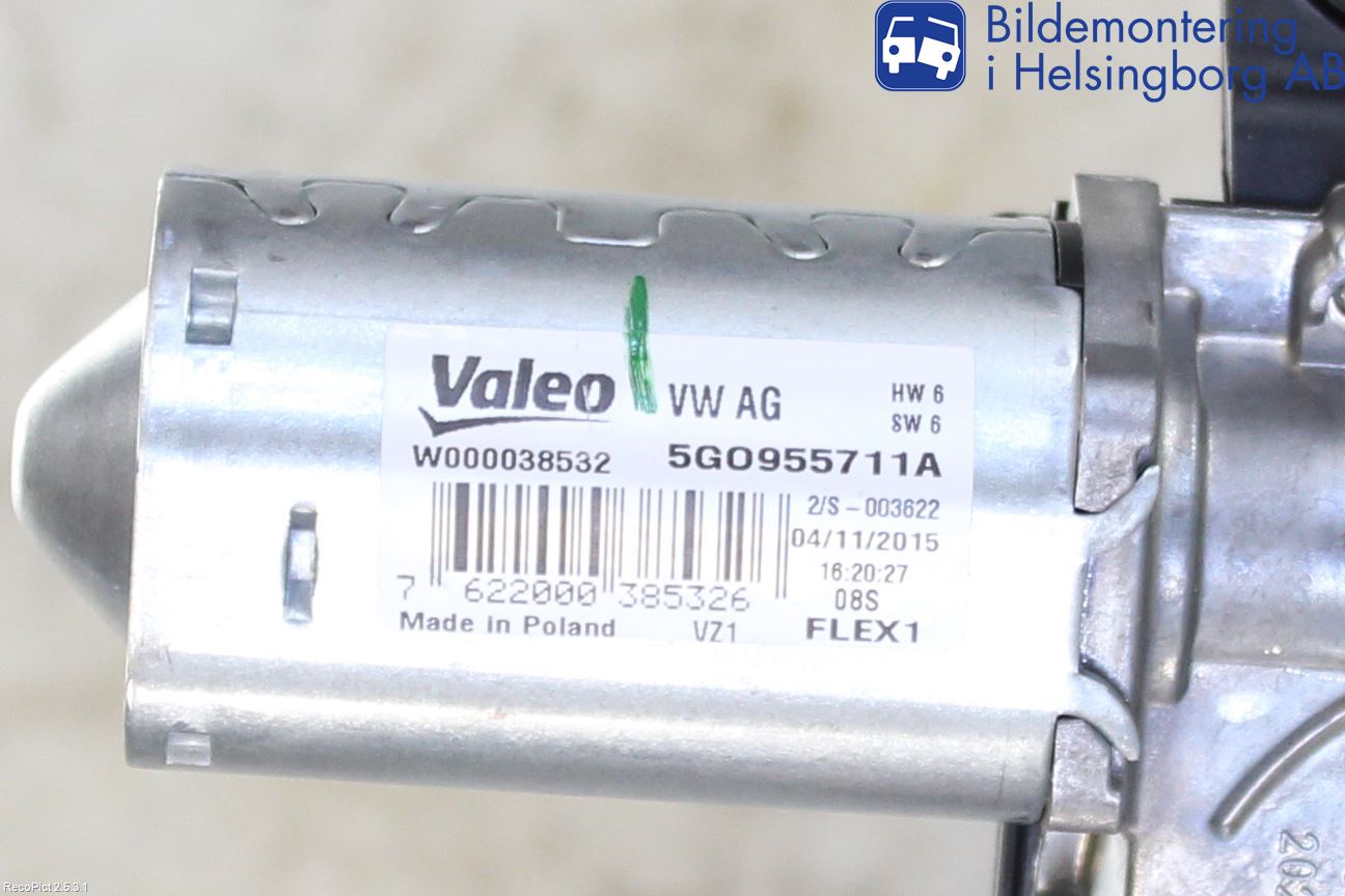Volkswagen VW GOLF SPORTSVAN 15-20 Viskermotor Bakluke