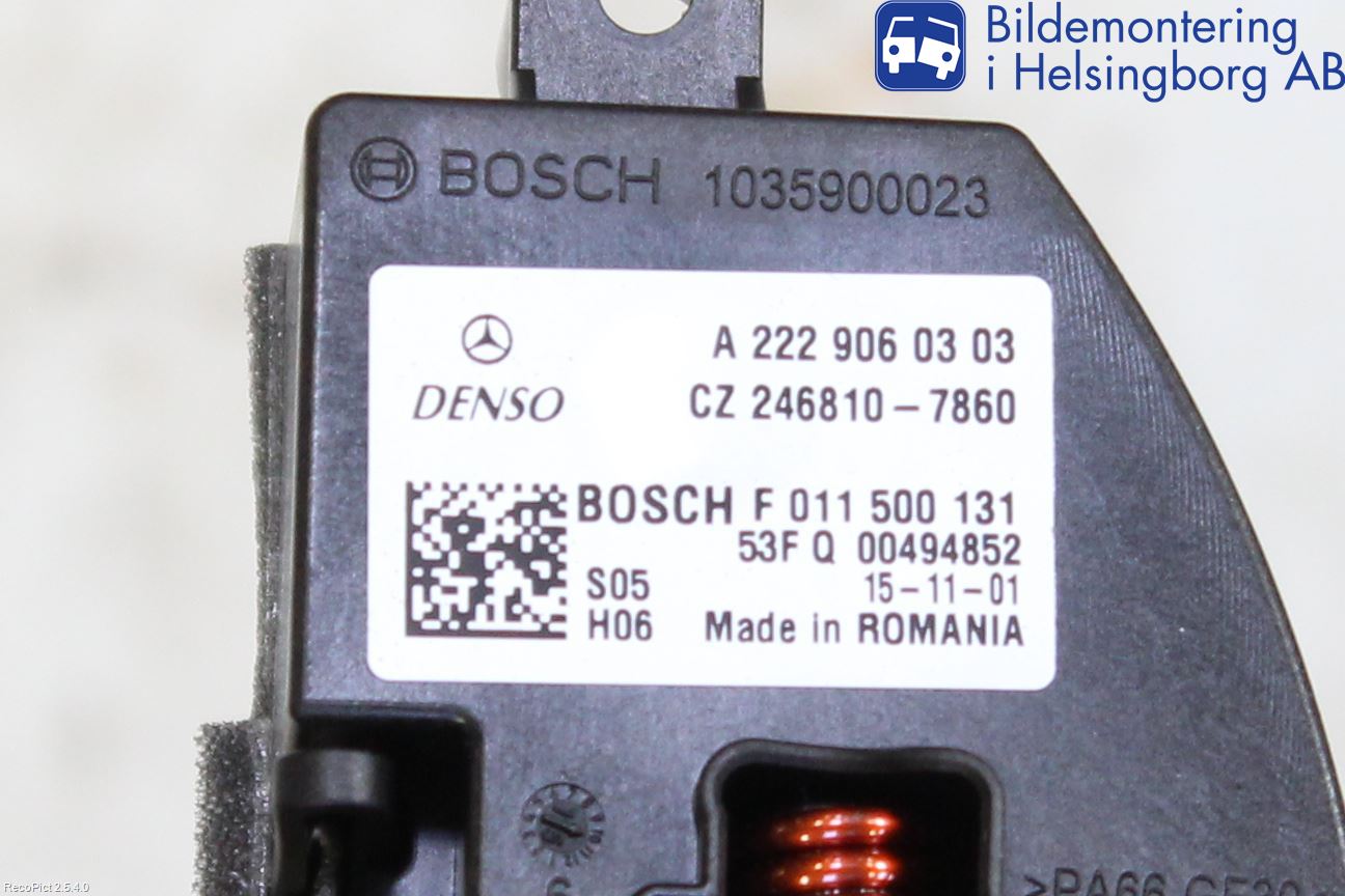 Mercedes-Benz MB A-KLASS (W176) 13-18 Varmeapparat Viftemotstand
