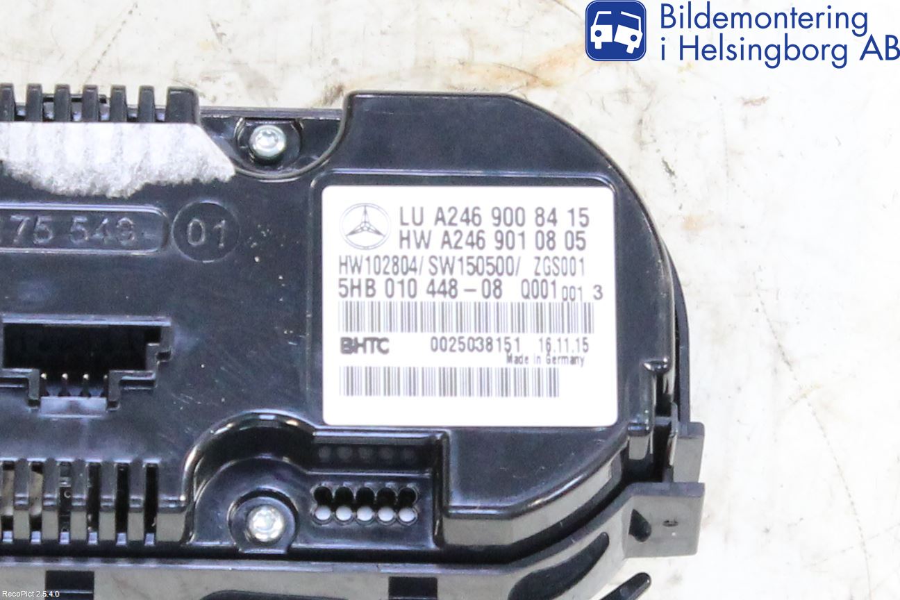 Mercedes-Benz MB A-KLASS (W176) 13-18 Varme Ac Betjening-Display