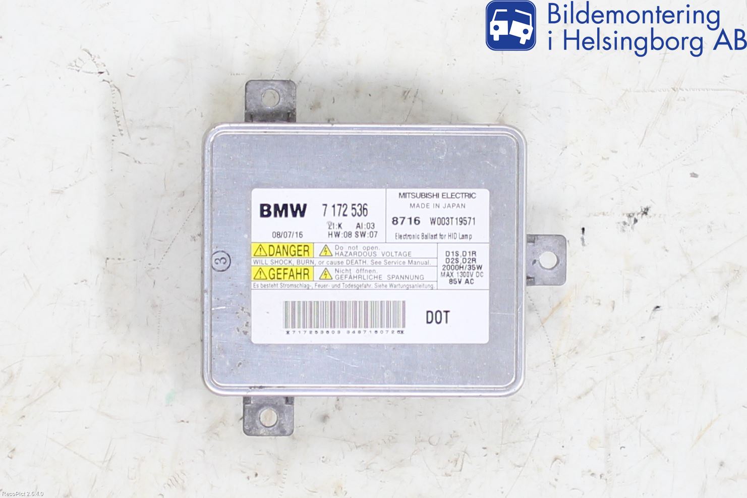 BMW 7 F01/02/03/04 09-15 Styreenhet Xenon