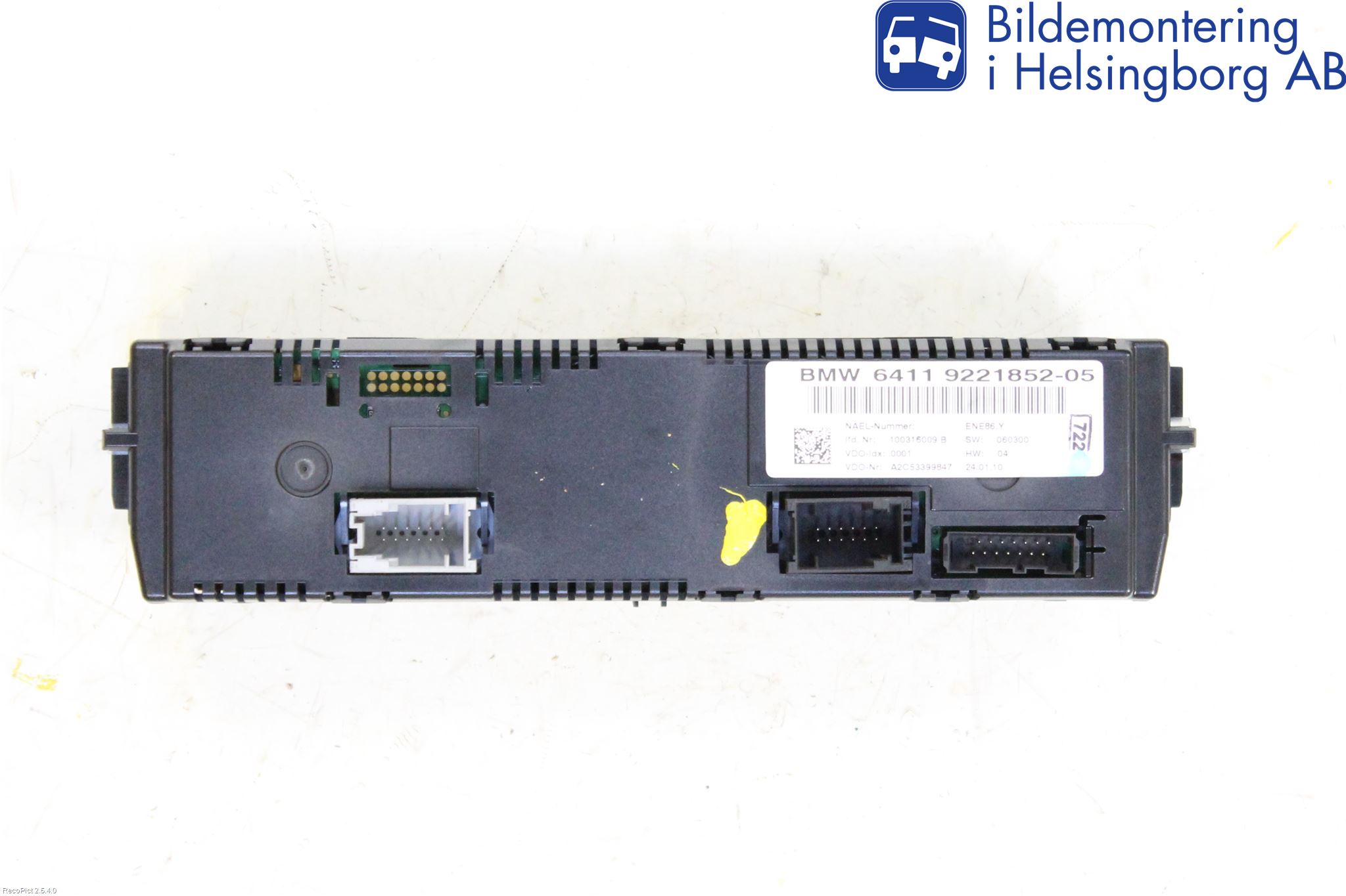 BMW 1 E87/81 5D/3D 03-11 Varme Ac Betjening-Display