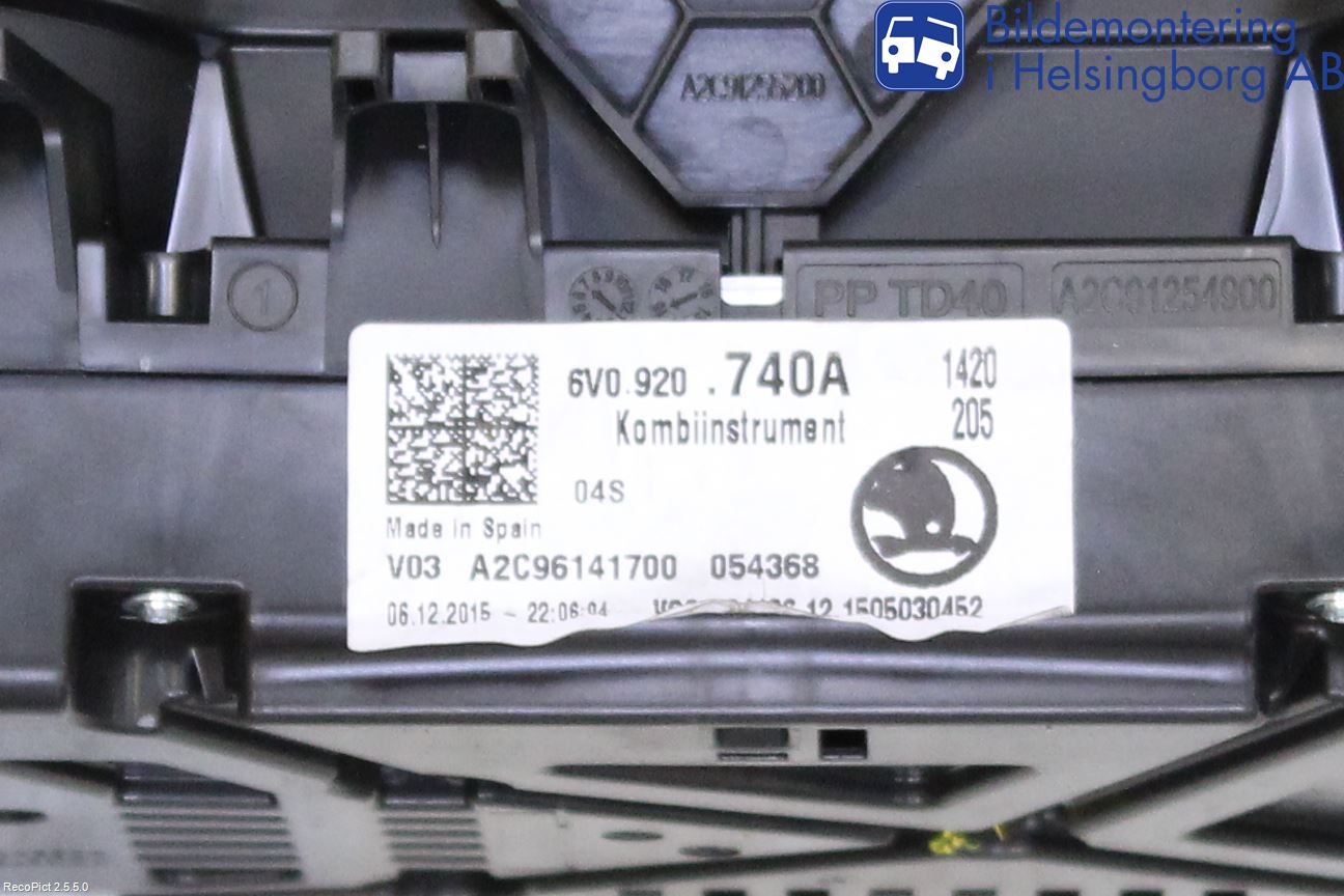 Skoda FABIA 15-21 Instr Kombinert