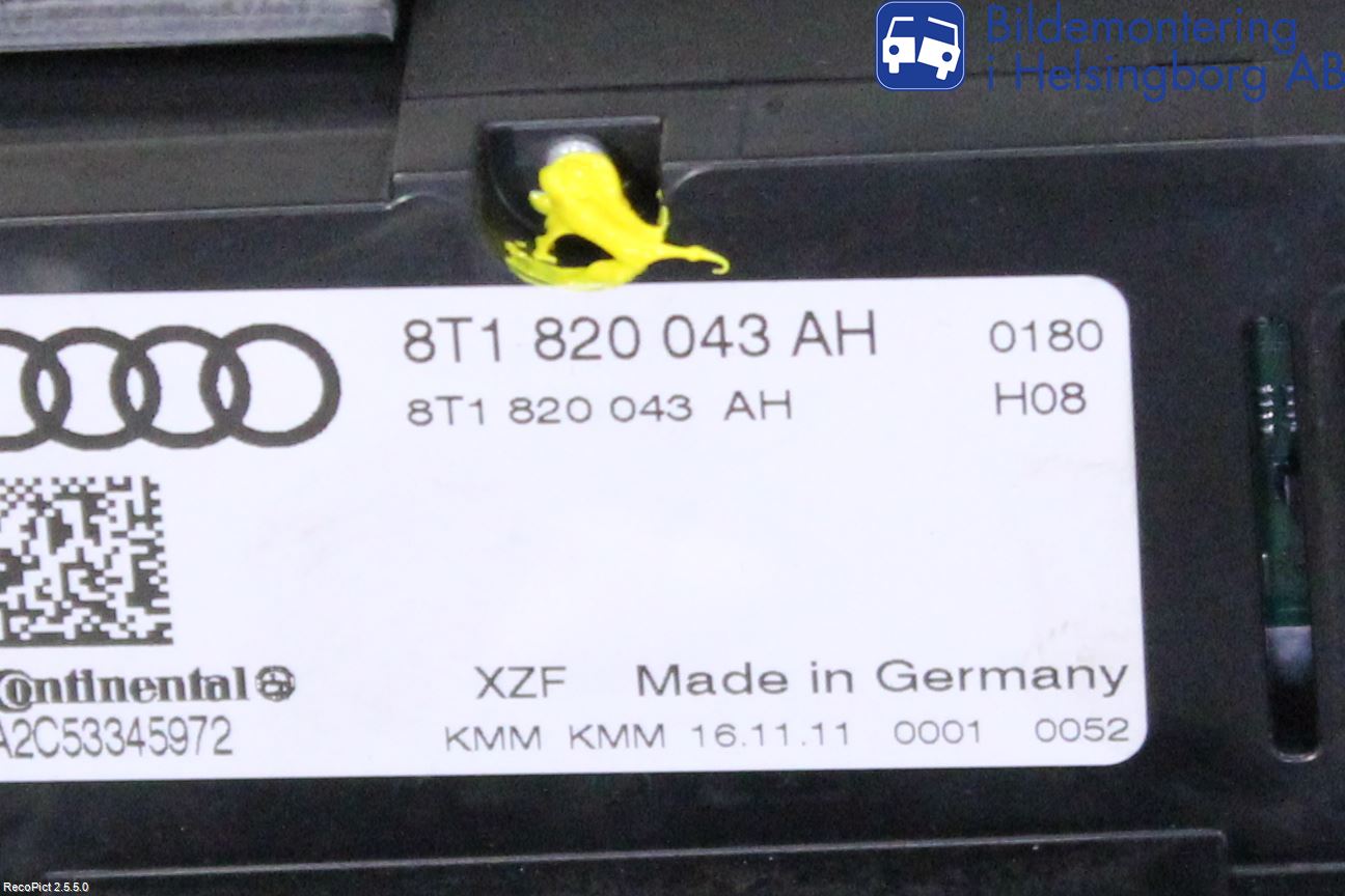 Audi Q5 09-16 Varme Ac Betjening-Display