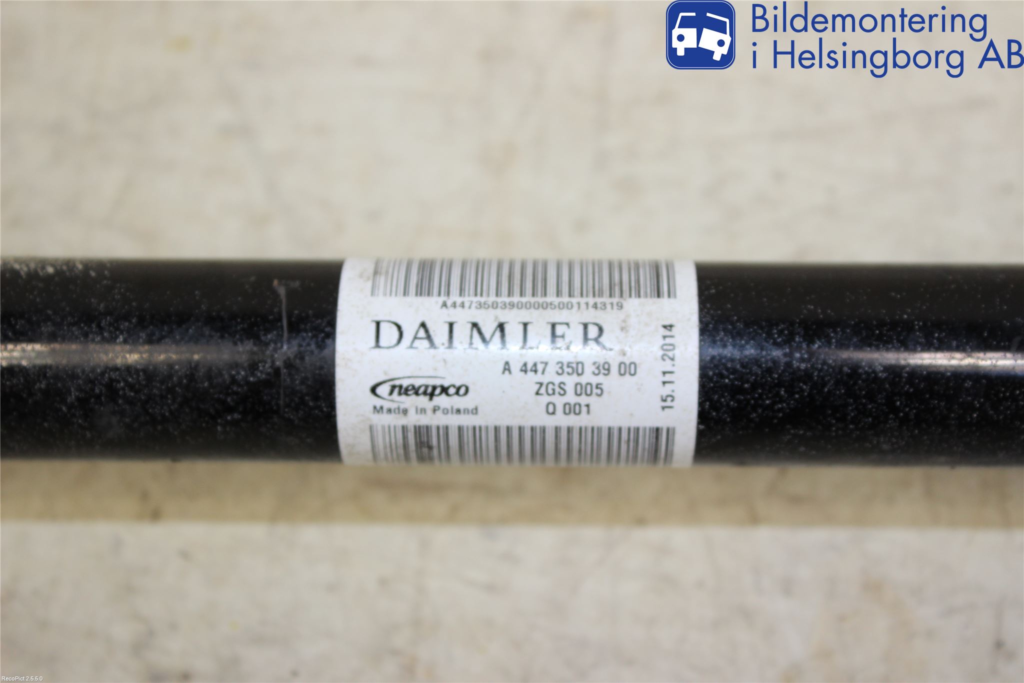 Mercedes-Benz MB VITO/V-KLASS (W640,W447,W448) 14- Drivaksel Bak Kompl Venstre