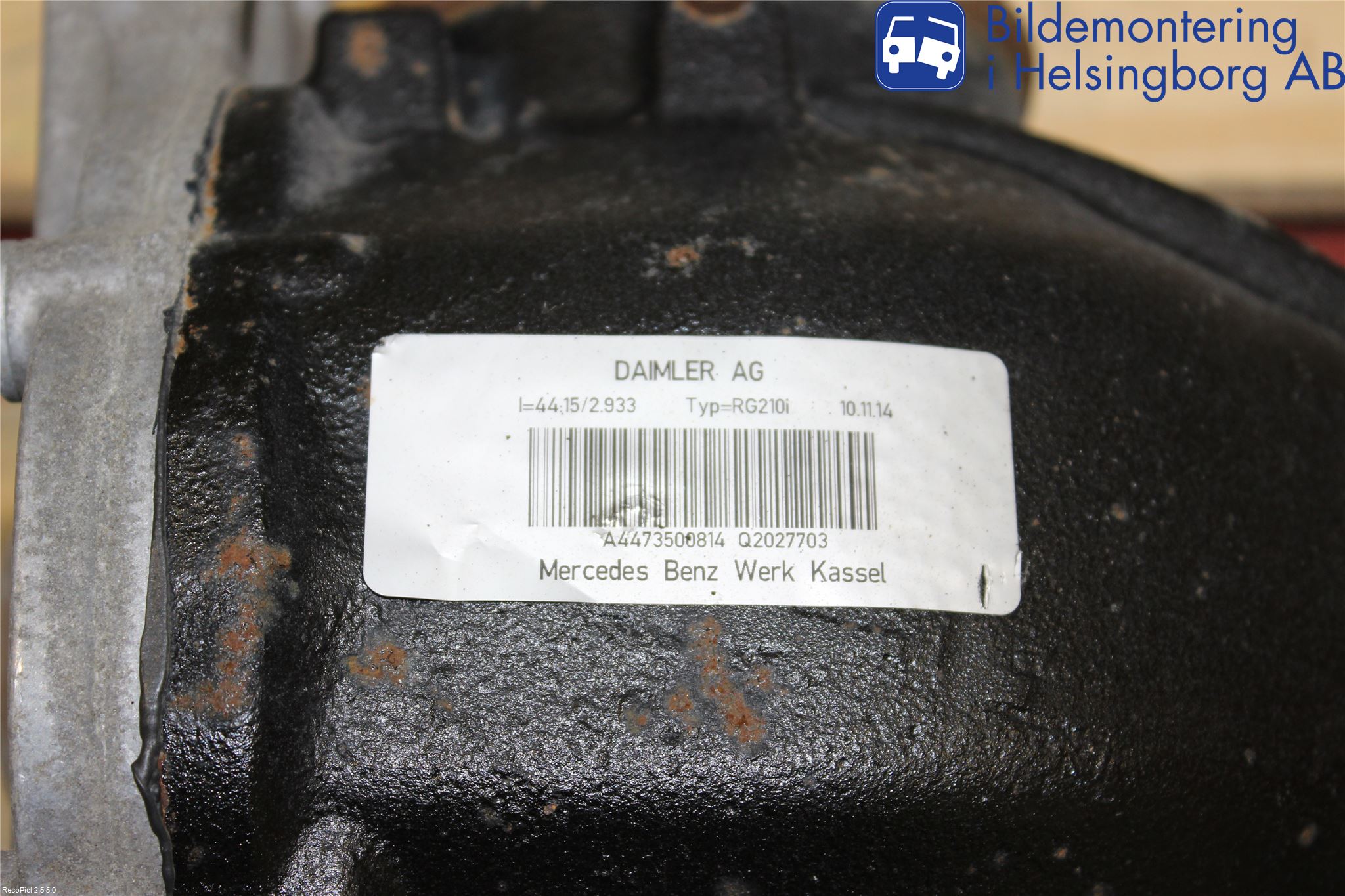 Mercedes-Benz MB VITO/V-KLASS (W640,W447,W448) 14- Bakaksel Kardang Bak -Diff