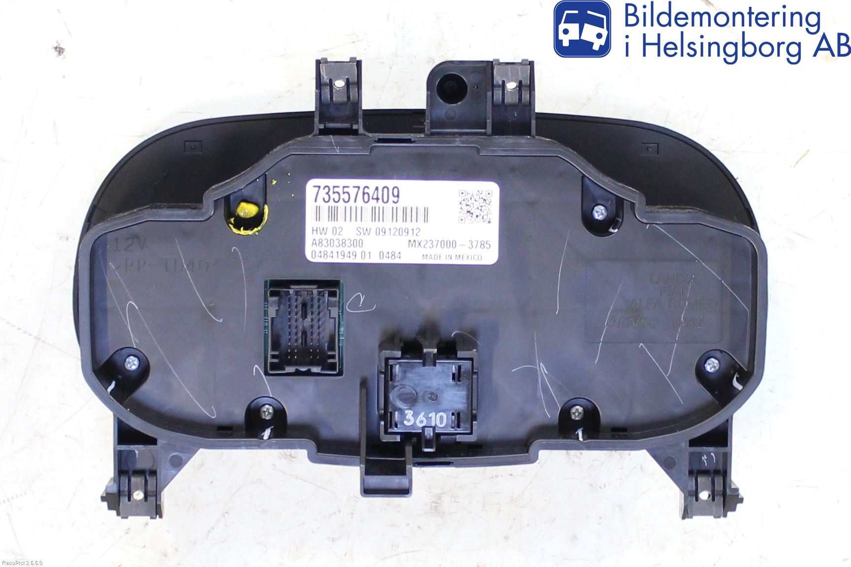 Fiat 500 07- Varme Ac Betjening-Display