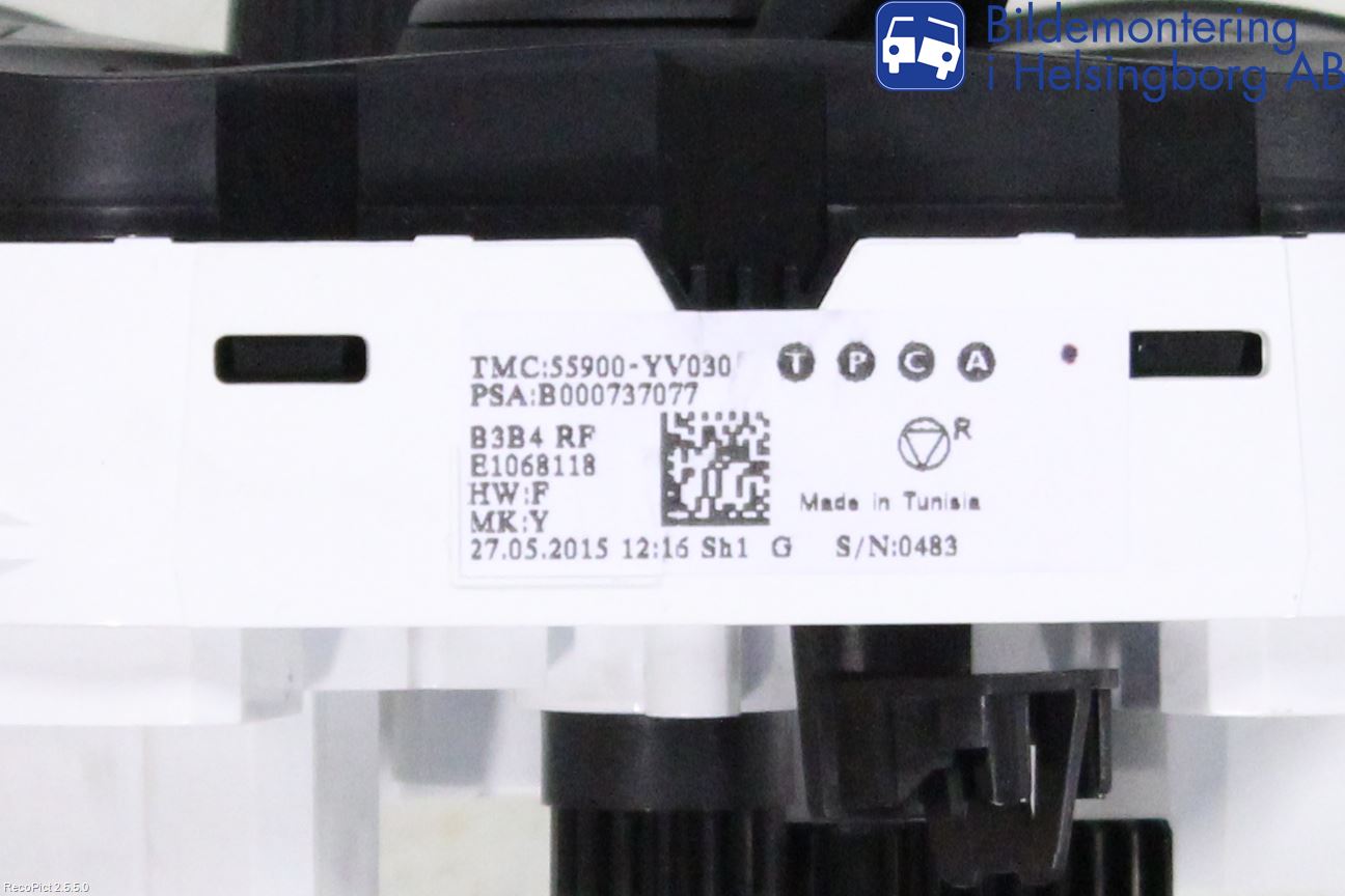 Peugeot 108 15-22 Varmeapparat Panel(Regulering)