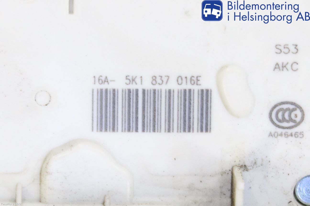 Volkswagen VW POLO 10-17 Sentrallåsmotor Høyre
