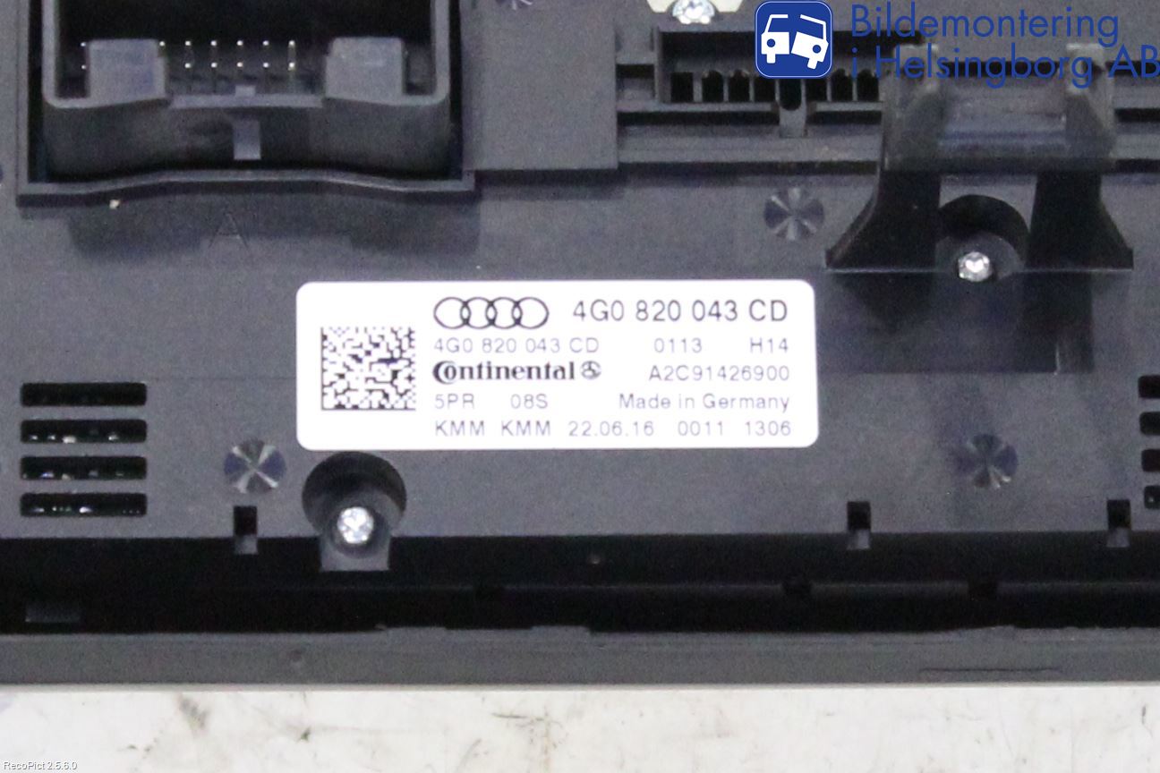 Audi A6 ALLROAD 12-18 Varme Ac Betjening-Display