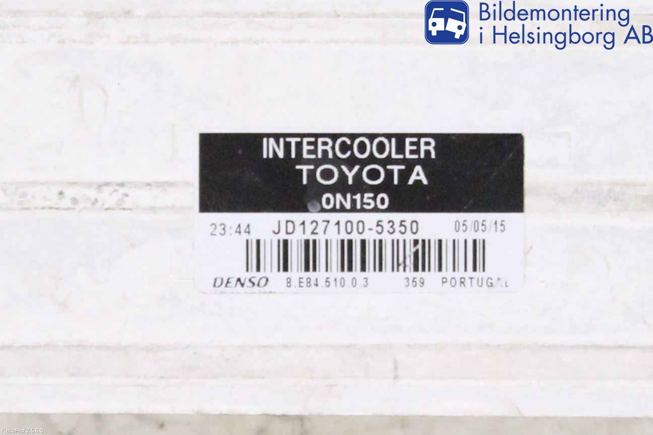 Toyota AURIS 10-12 Intercooler Radiator