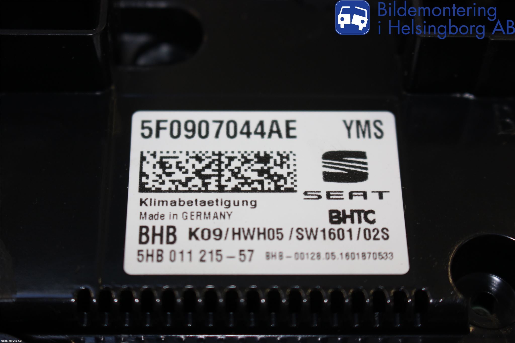 Seat LEON 13-20 Varme Ac Betjening-Display