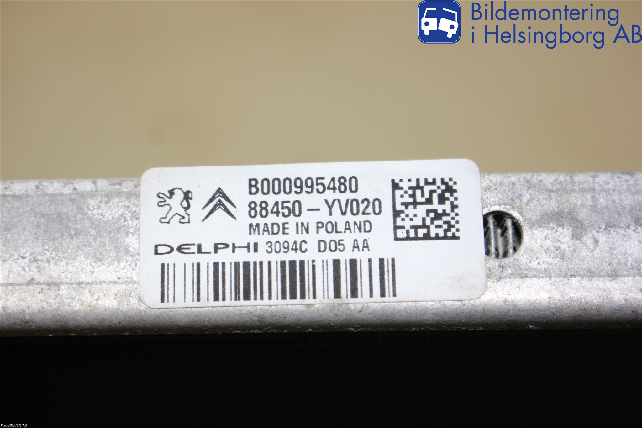 Peugeot 108 15-22 Varme Ac Kondenser-Kjøler