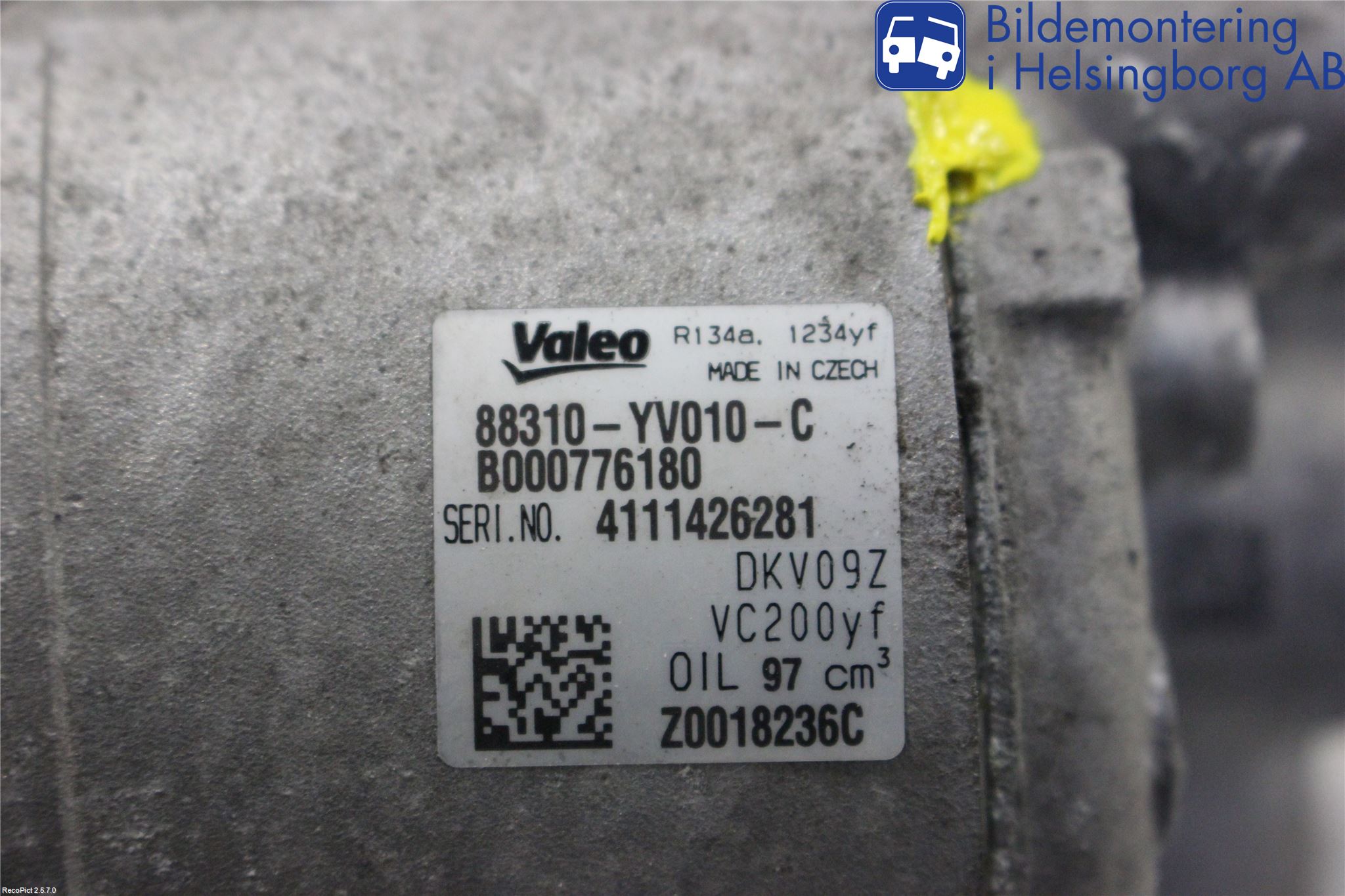 Peugeot 108 15-22 Varme Ac Kompressor