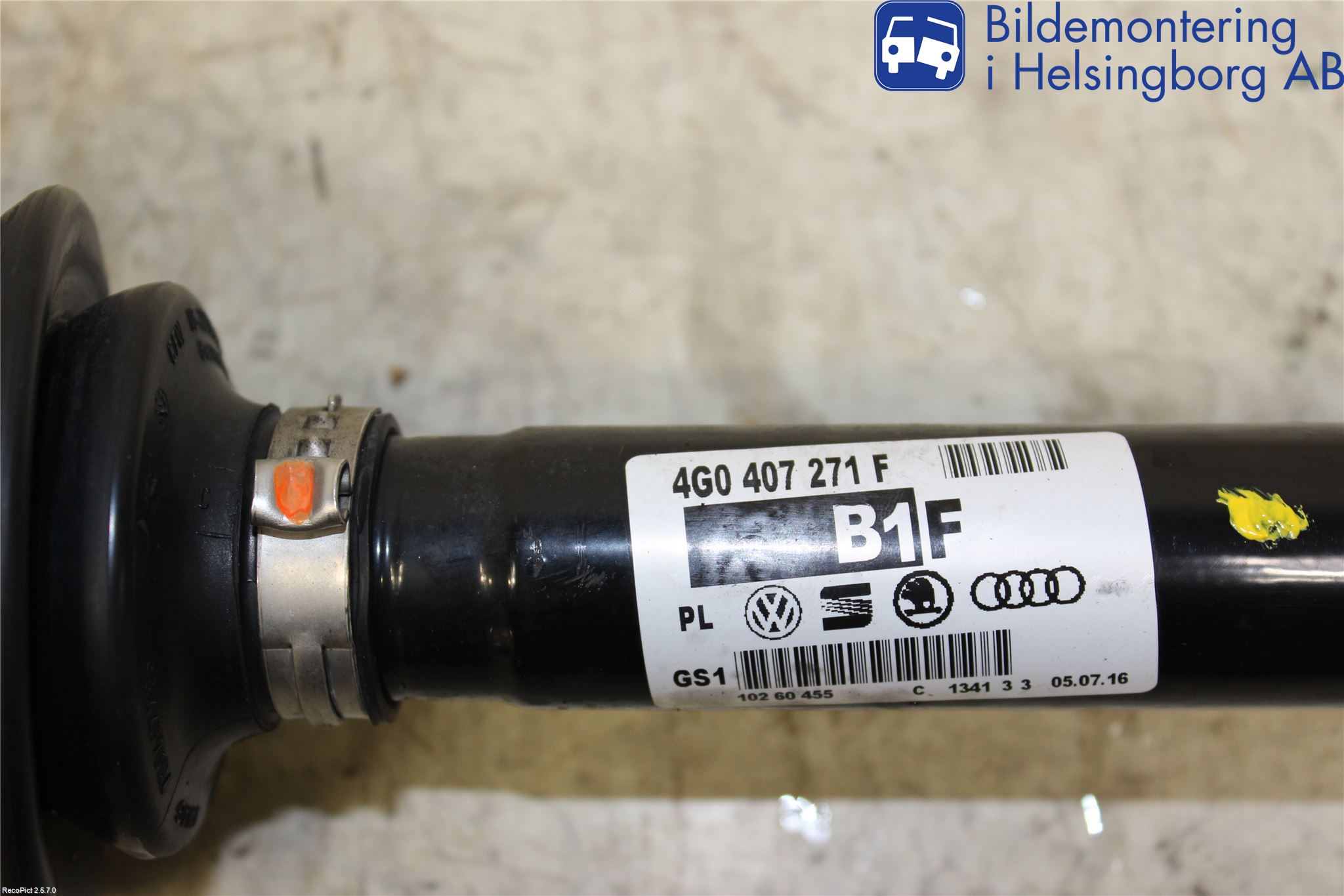 Audi A6/S6 4G 11-18 Drivaksel Foran Kompl Høyre