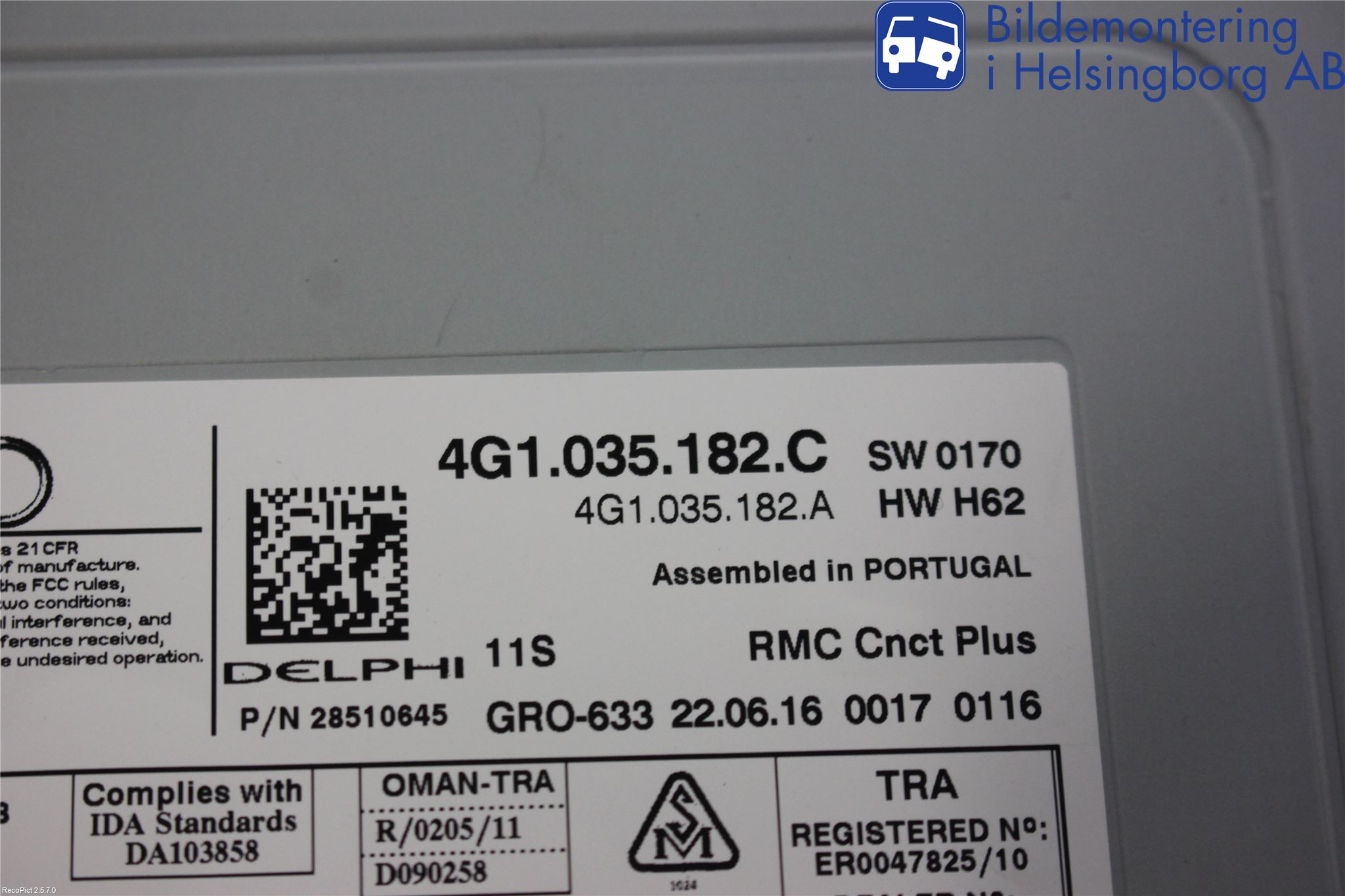 Audi A6/S6 4G 11-18 Stereo Radio Med Cd