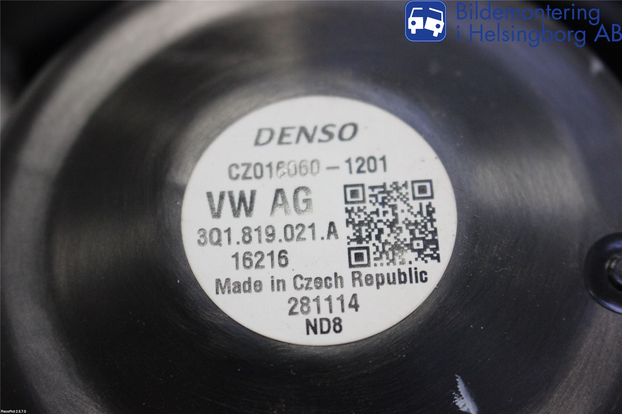 Volkswagen VW PASSAT 15-19 Varmeapparat Viftemotor