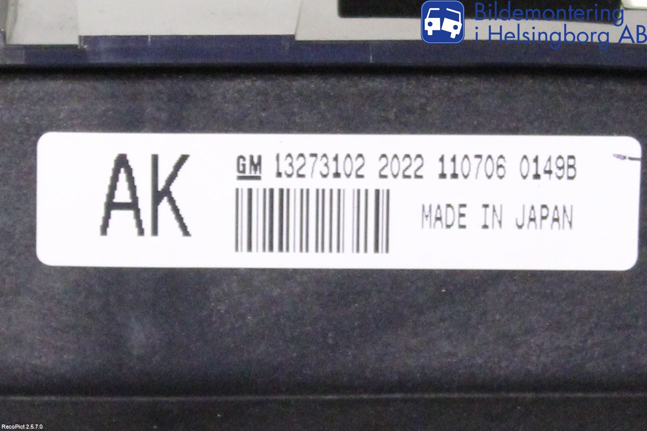 Opel INSIGNIA 09-16 Varme Ac Betjening-Display