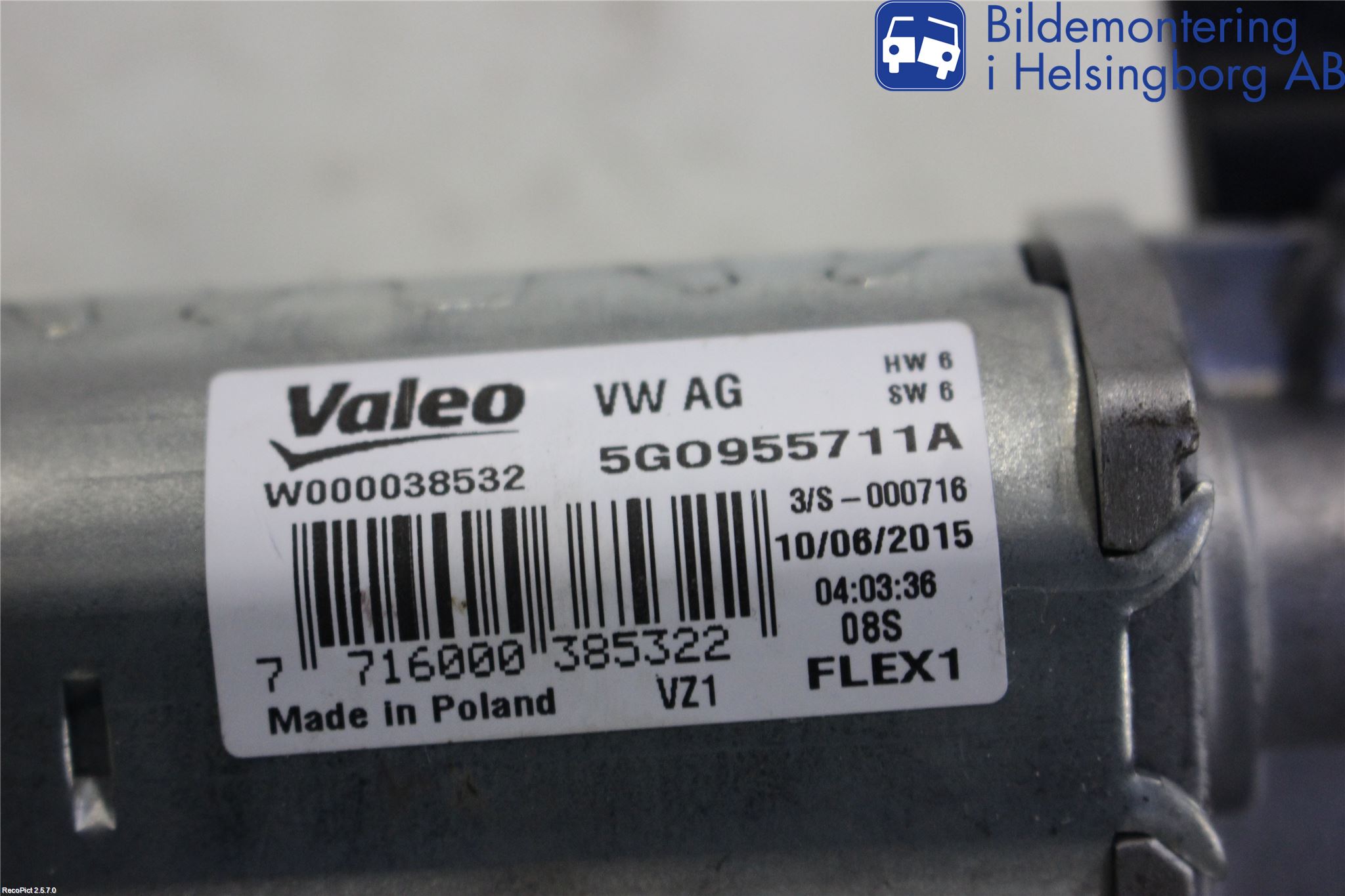 Volkswagen VW GOLF / E-GOLF VII 13-20 Viskermotor Bakluke