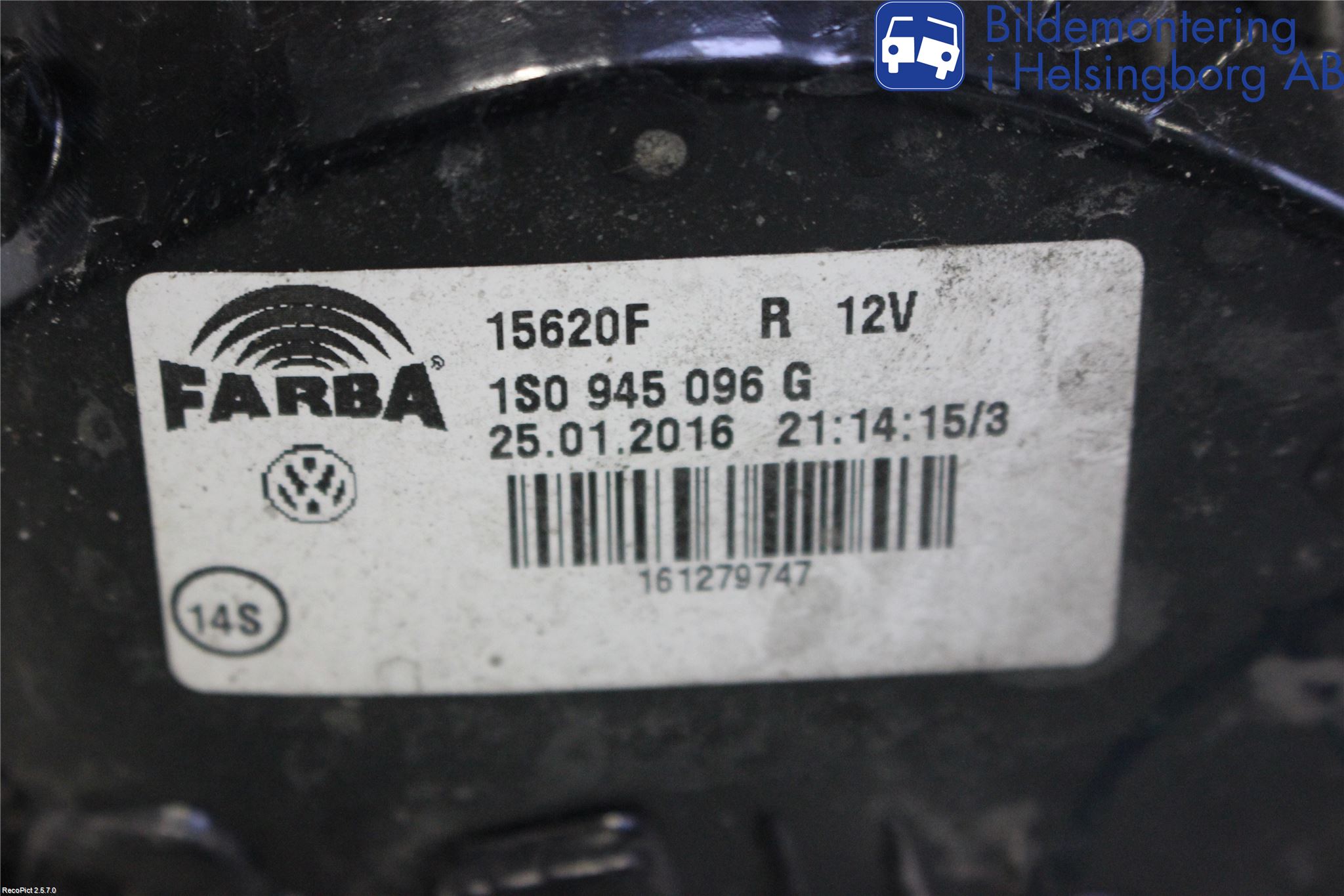 Volkswagen VW UP! / E-UP! Baklykt Høyre
