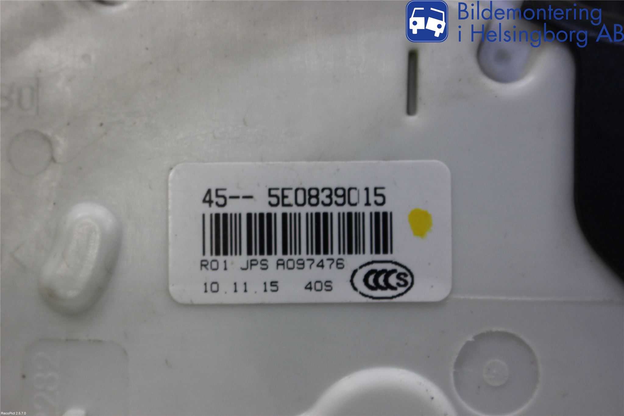 Volkswagen VW PASSAT 15-19 Sentrallåsmotor Venstre