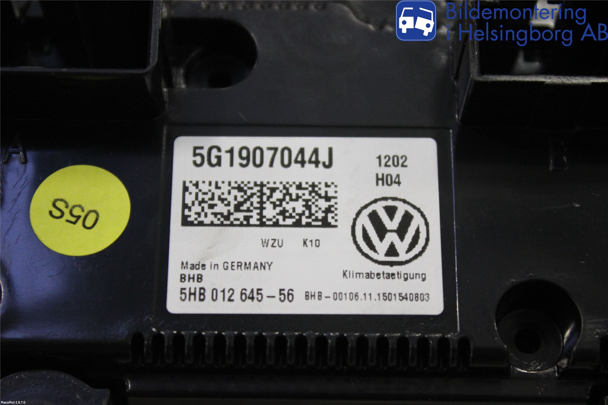 Volkswagen VW PASSAT 15-19 Varme Ac Betjening-Display
