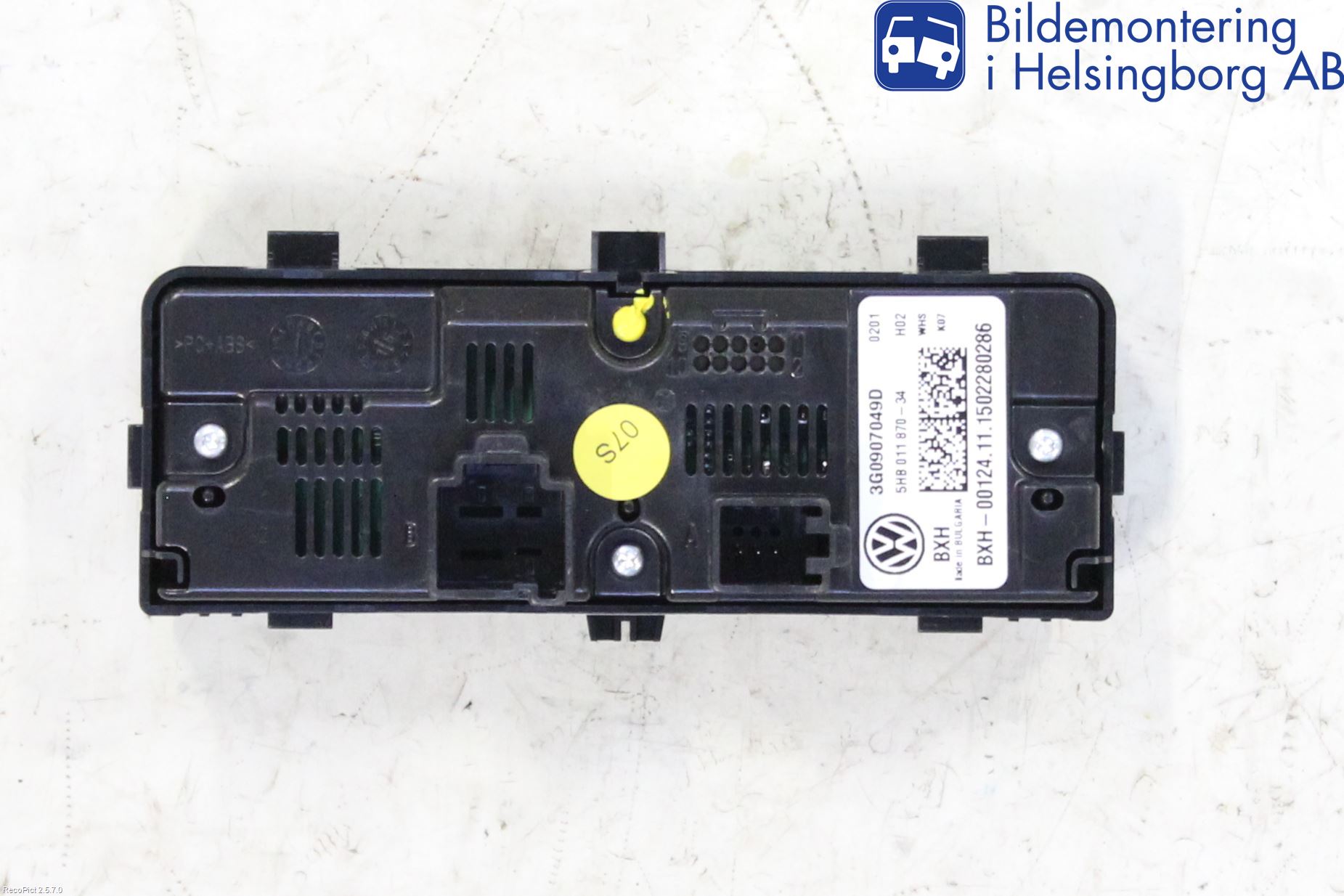 Volkswagen VW PASSAT 15-19 Varme Ac Betjening-Display