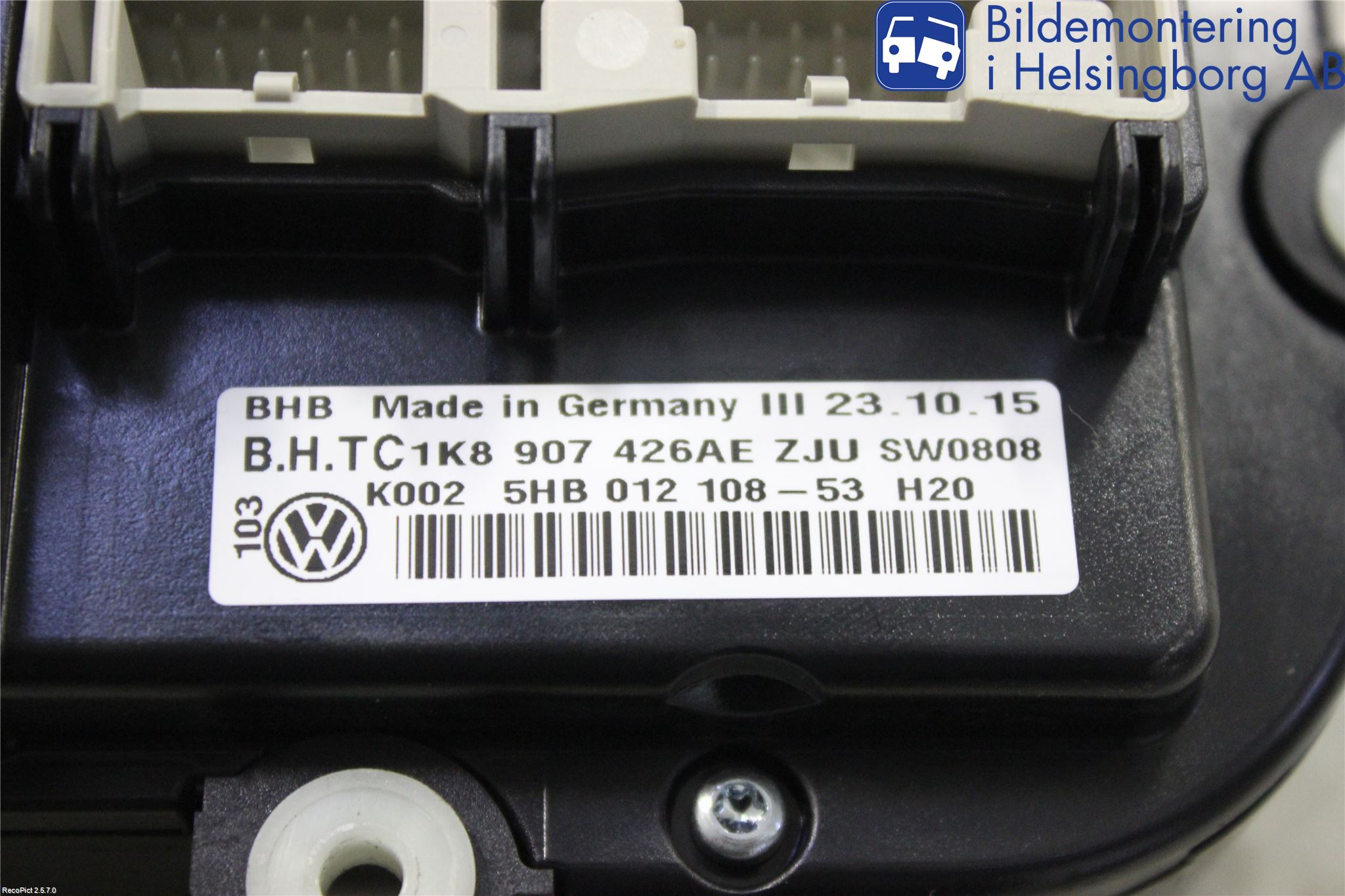 Volkswagen VW CADDY 11-15 Varme Ac Betjening-Display