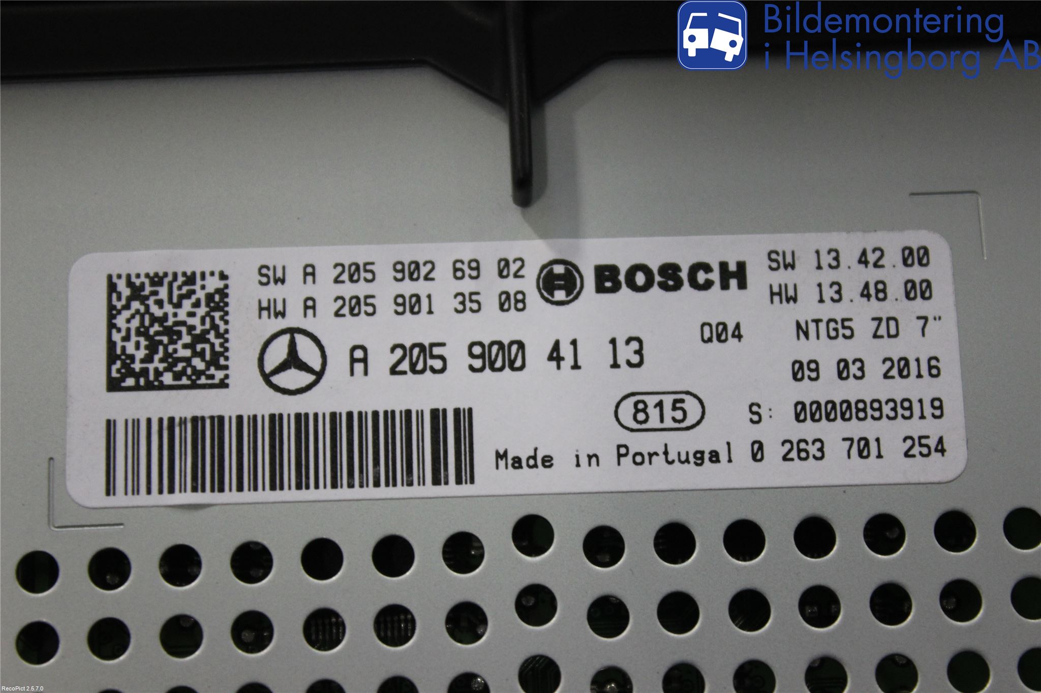 Mercedes-Benz MB C-KLASS (W205) 14-21 Instr Varselys - Display