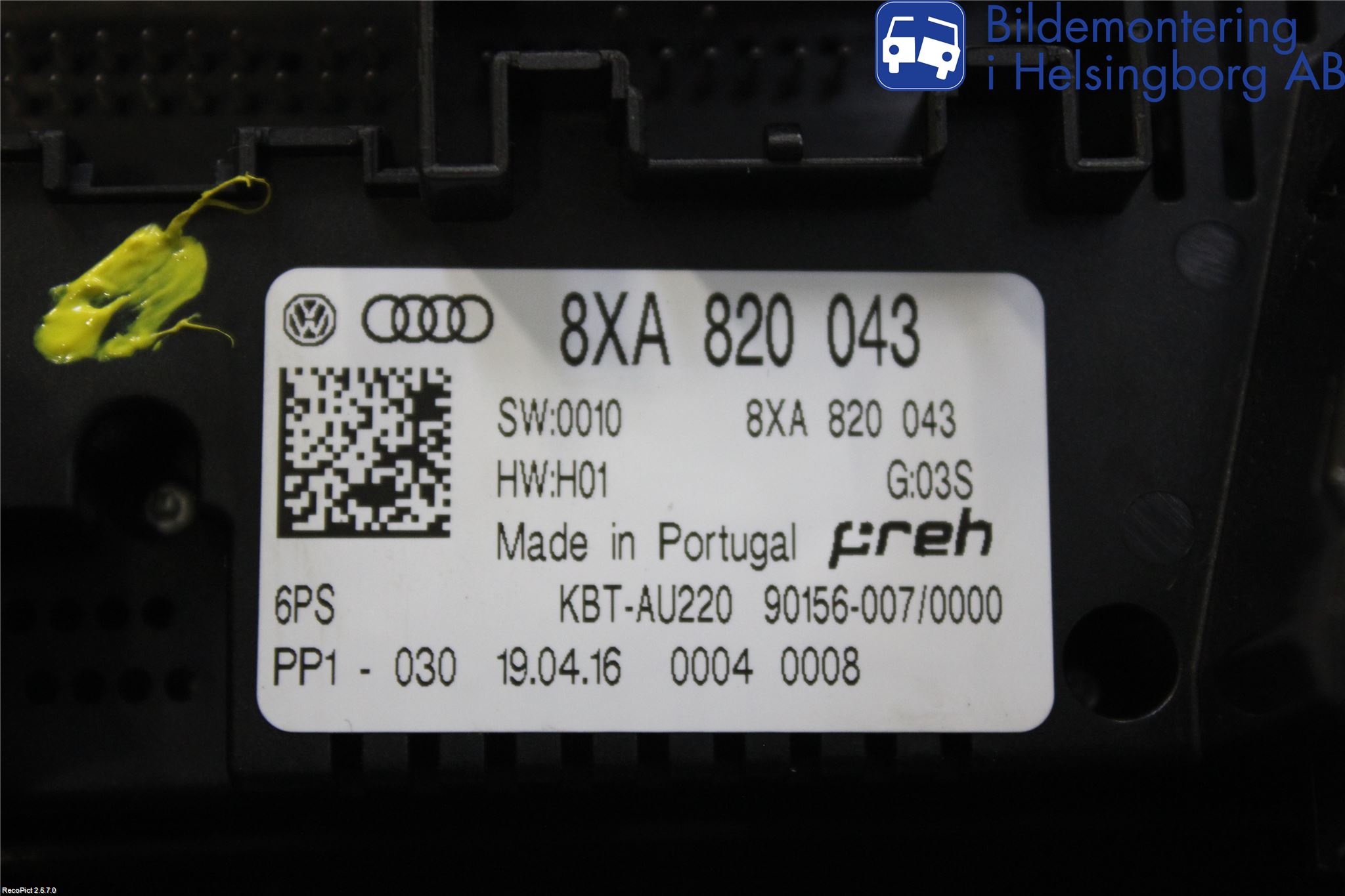 Audi A1/S1 11-18 Varme Ac Betjening-Display