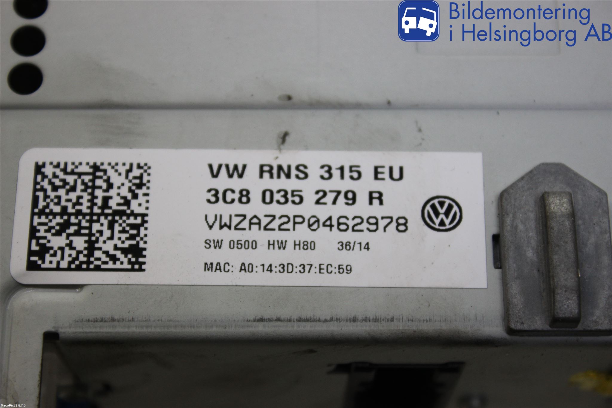Volkswagen VW SHARAN 11- Stereo Radio Med Cd