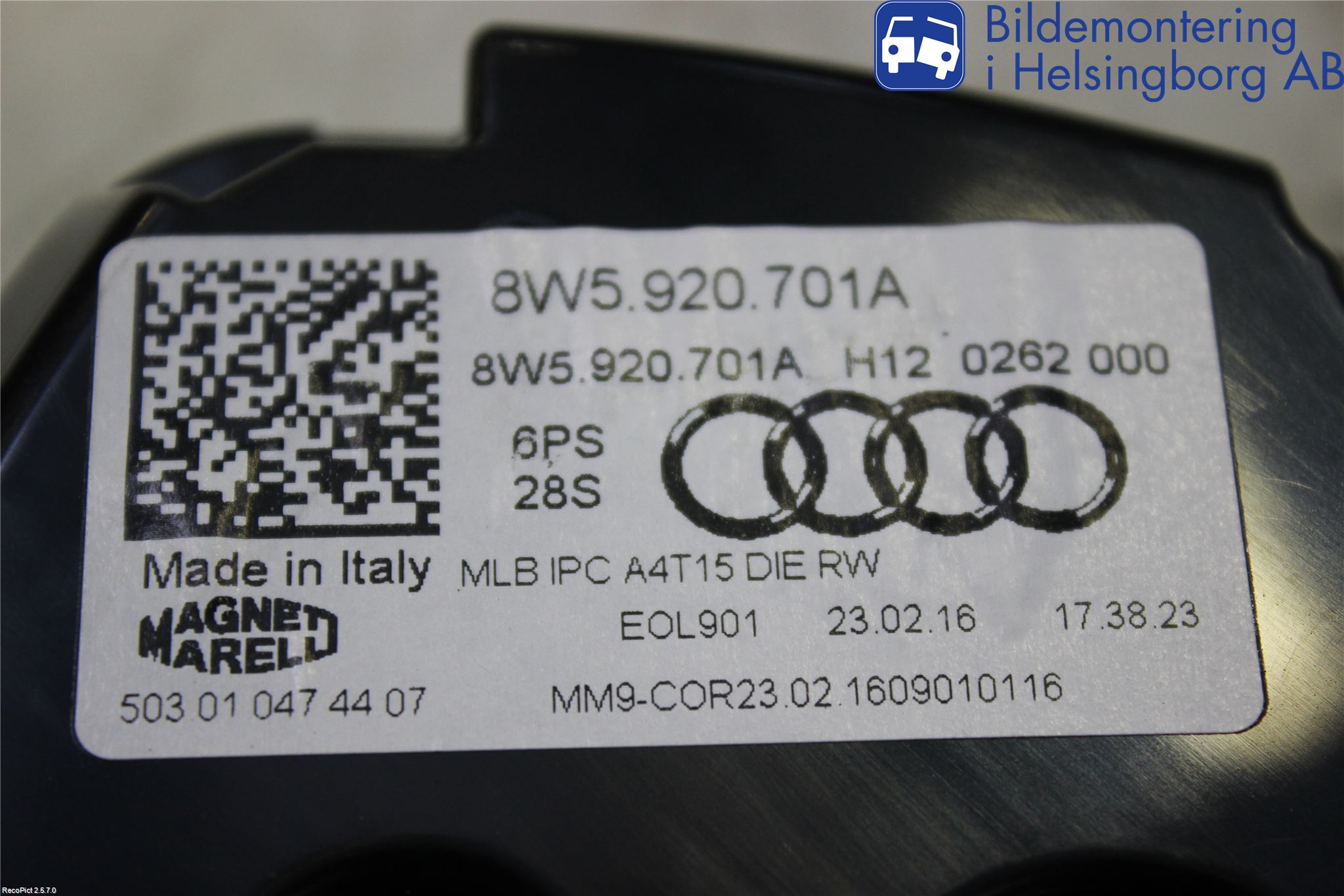 Audi A4/S4 B9 16-19 Instr Kombinert