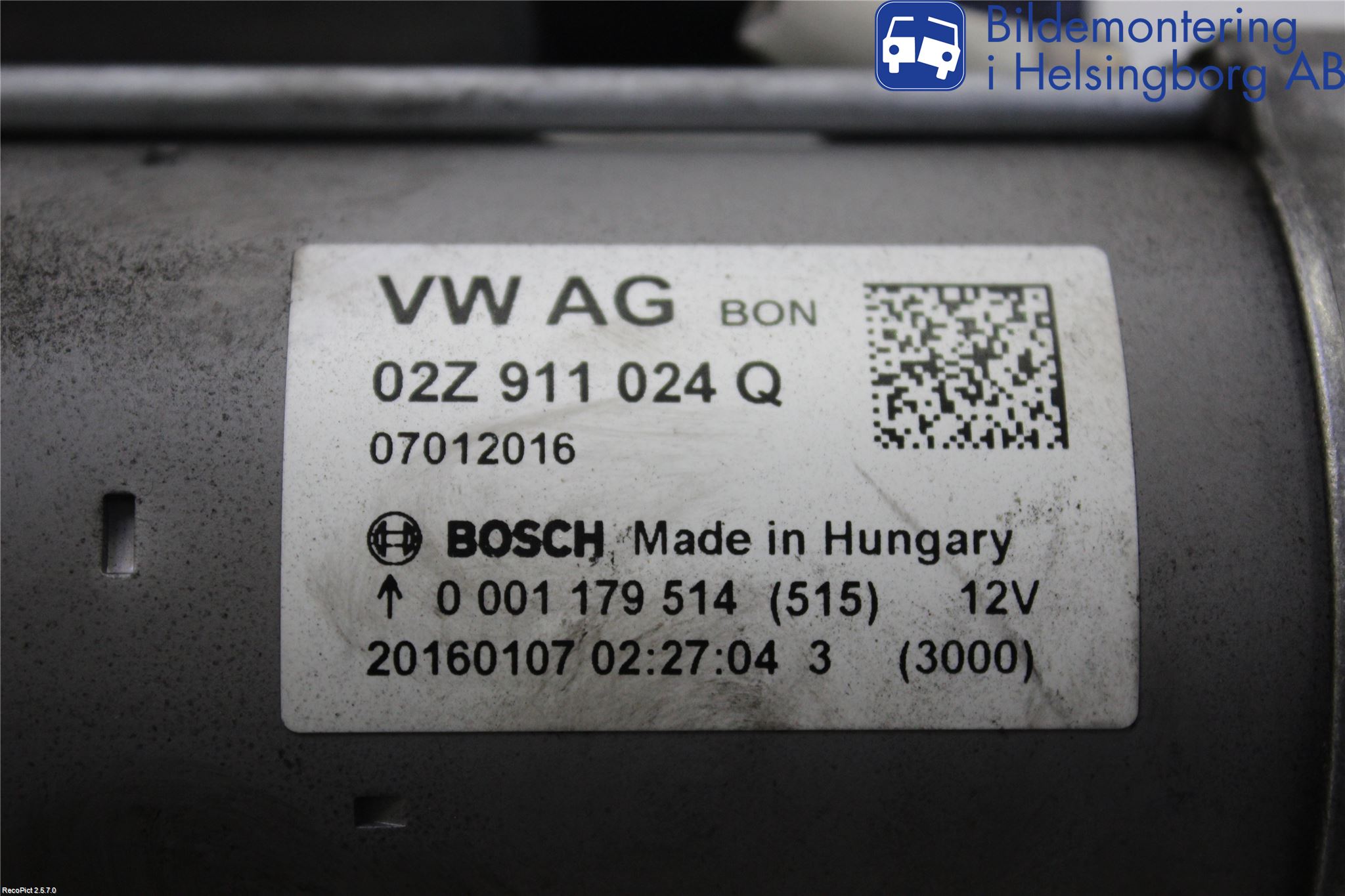 Volkswagen VW CADDY 11-15 Startmotor