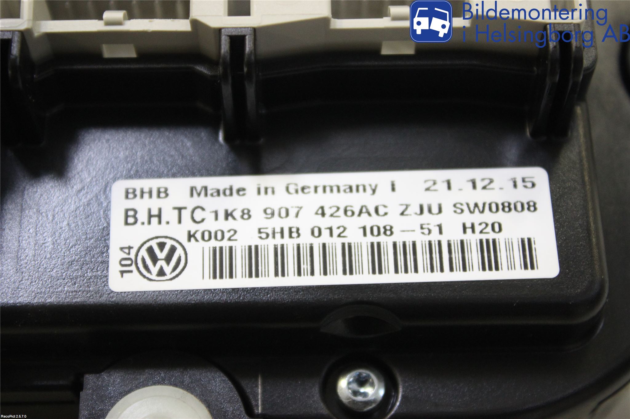 Volkswagen VW CADDY 11-15 Varme Ac Betjening-Display