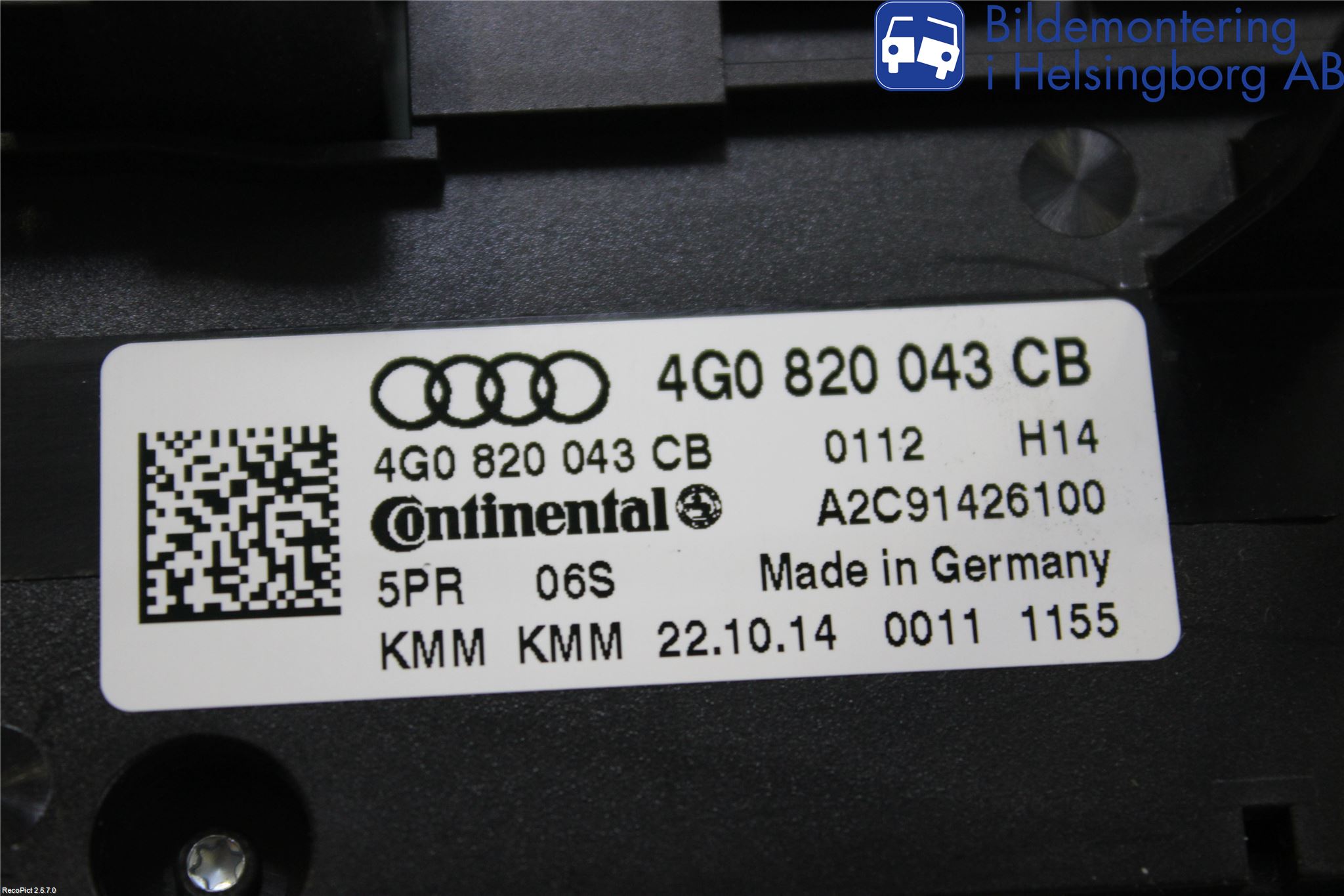 Audi A6/S6 4G 11-18 Varme Ac Betjening-Display