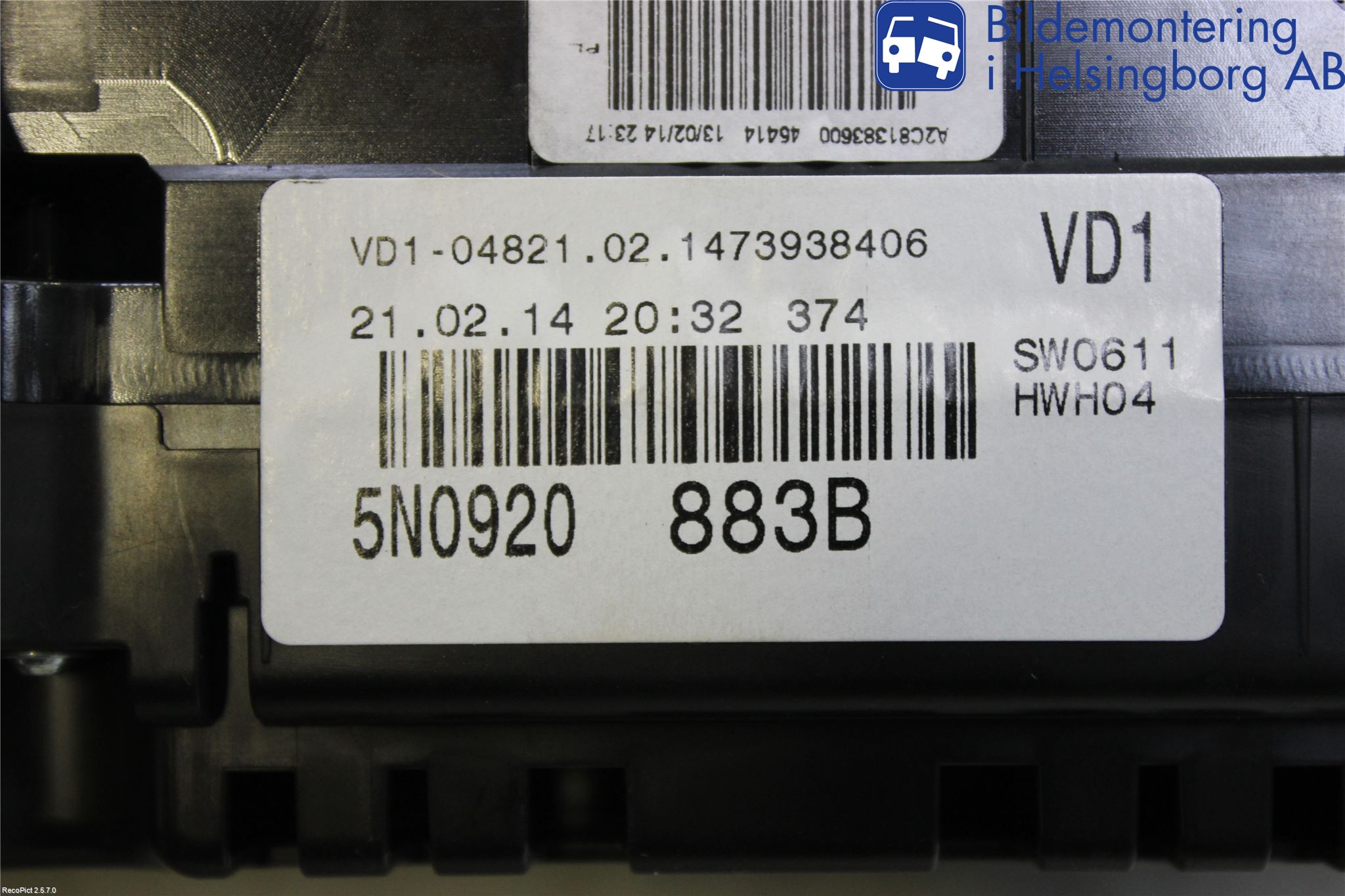 Volkswagen VW TIGUAN 07-16 Instr Kombinert