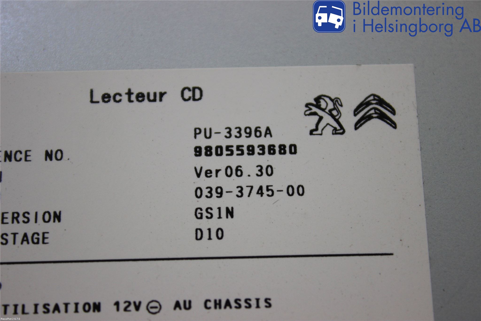 Peugeot 308 14-21 Stereo Cd Veksler