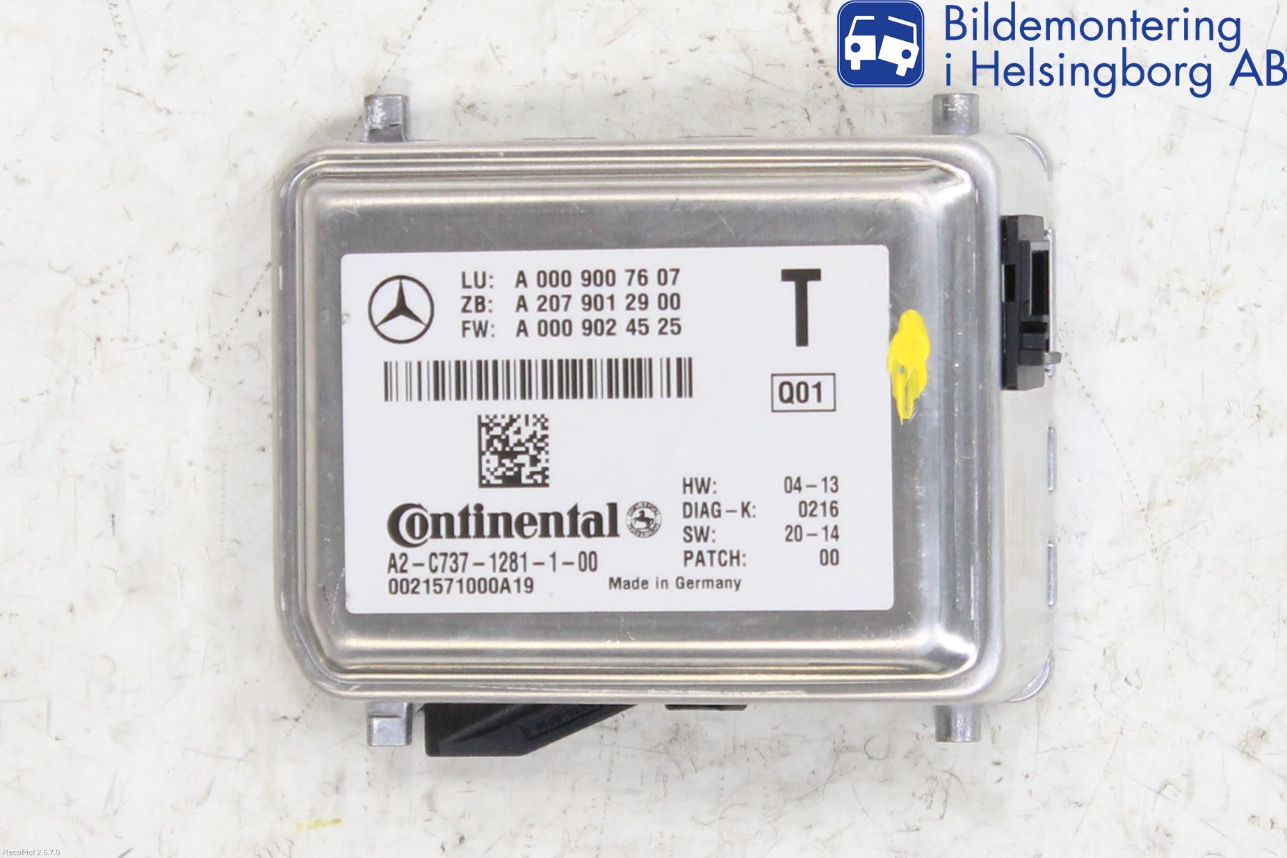 Mercedes-Benz MB CLA-KLASS (C117/X117) 13-19 Sensor Kollisjonsbeskyttelse
