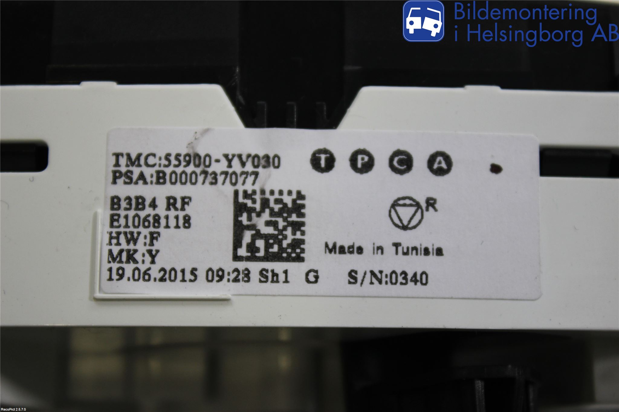 Peugeot 108 15-22 Varmeapparat Panel(Regulering)