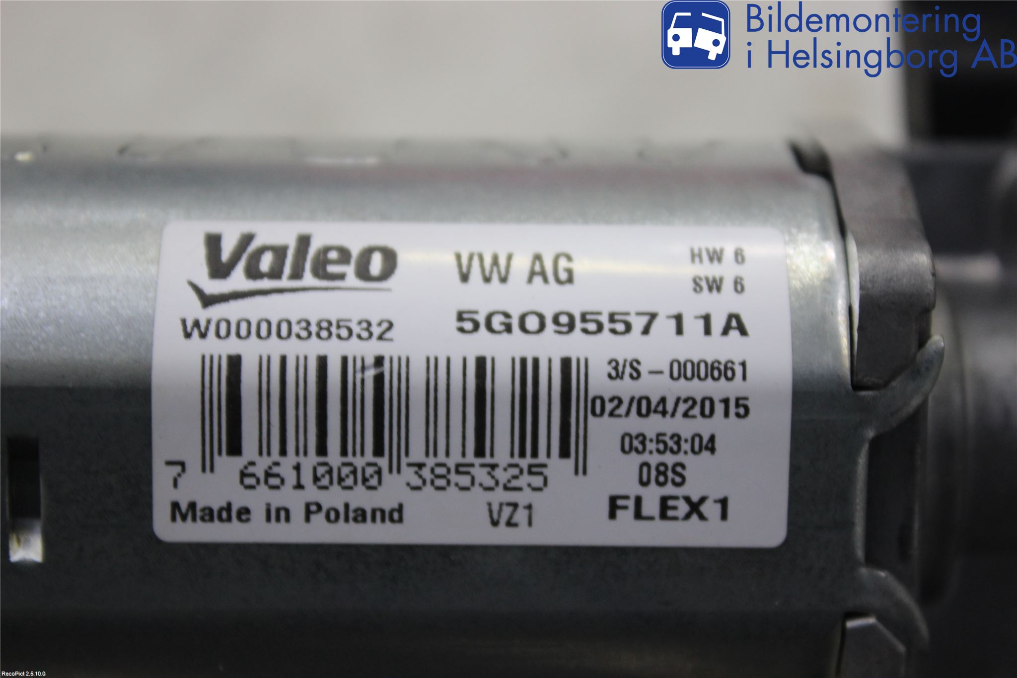 Volkswagen VW GOLF SPORTSVAN 15-20 Viskermotor Bakluke