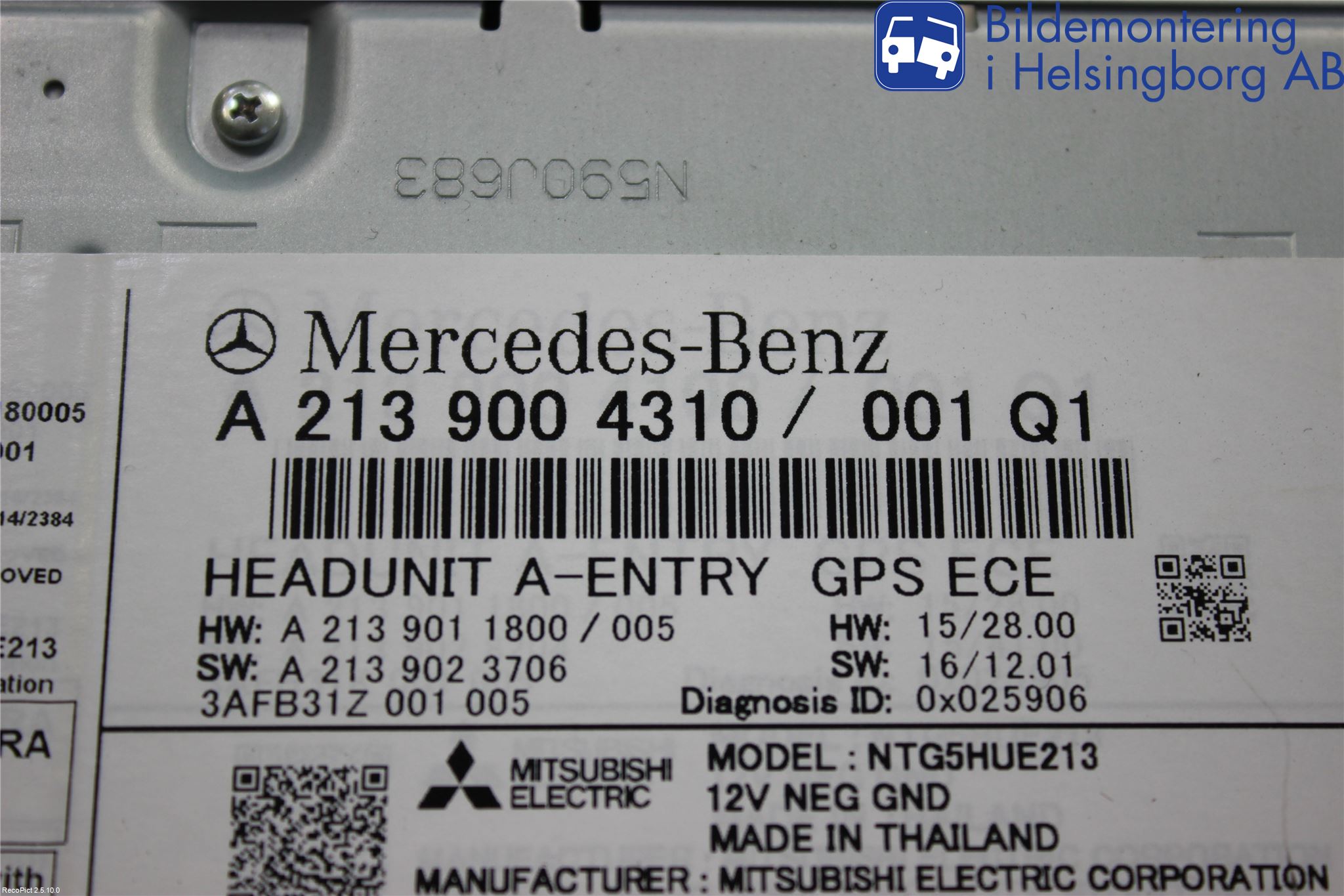 Mercedes-Benz MB E-KLASS (W213) 16-23 Stereo Radio