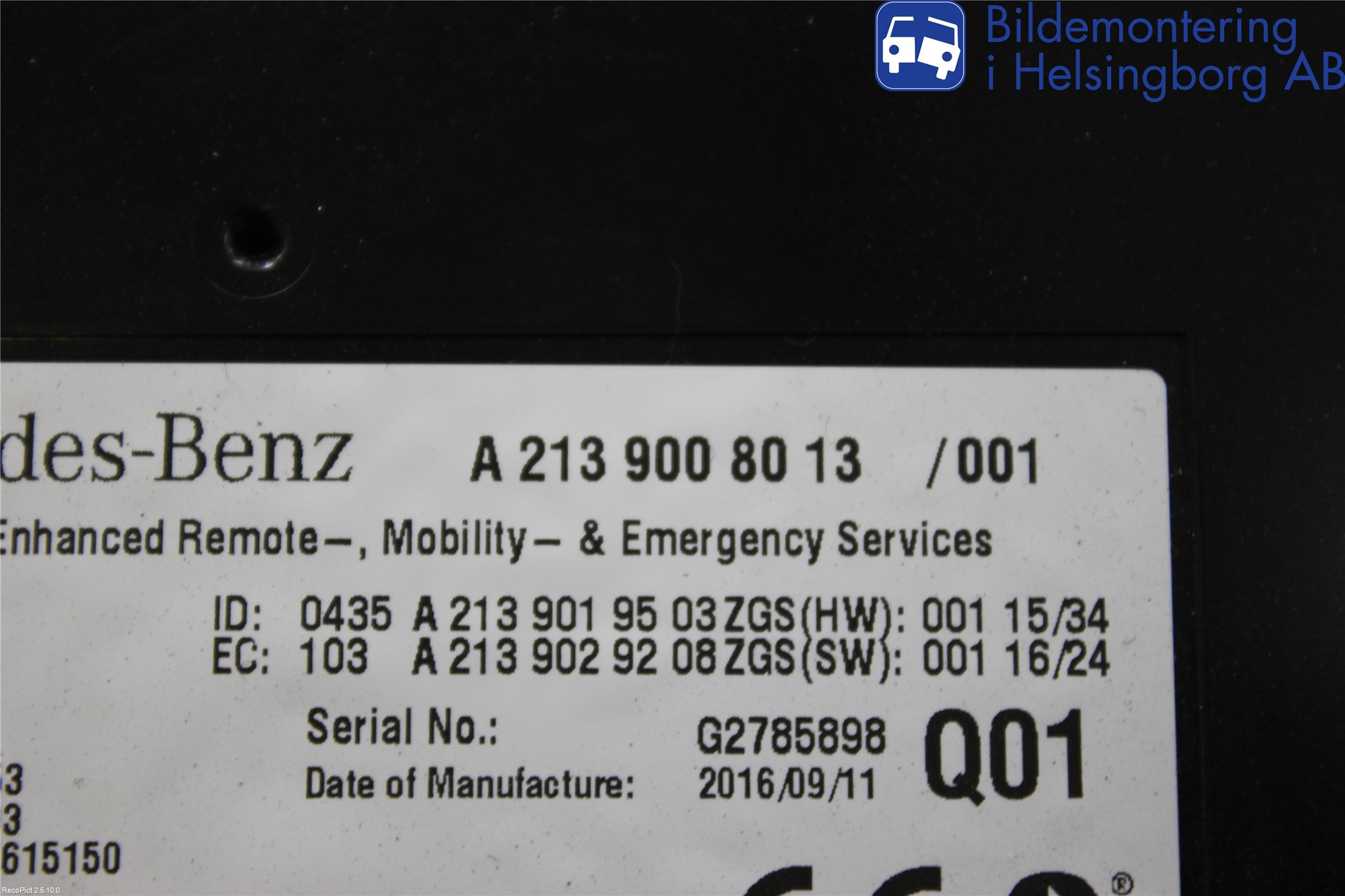 Mercedes-Benz MB E-KLASS (W213) 16-23 Styreenhet Øvrig