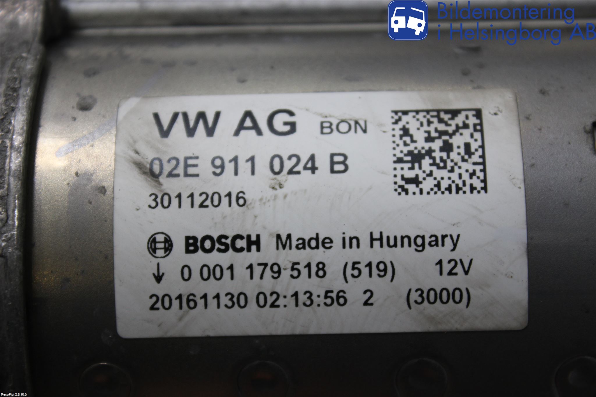 Volkswagen VW GOLF / E-GOLF VII 13-20 Startmotor