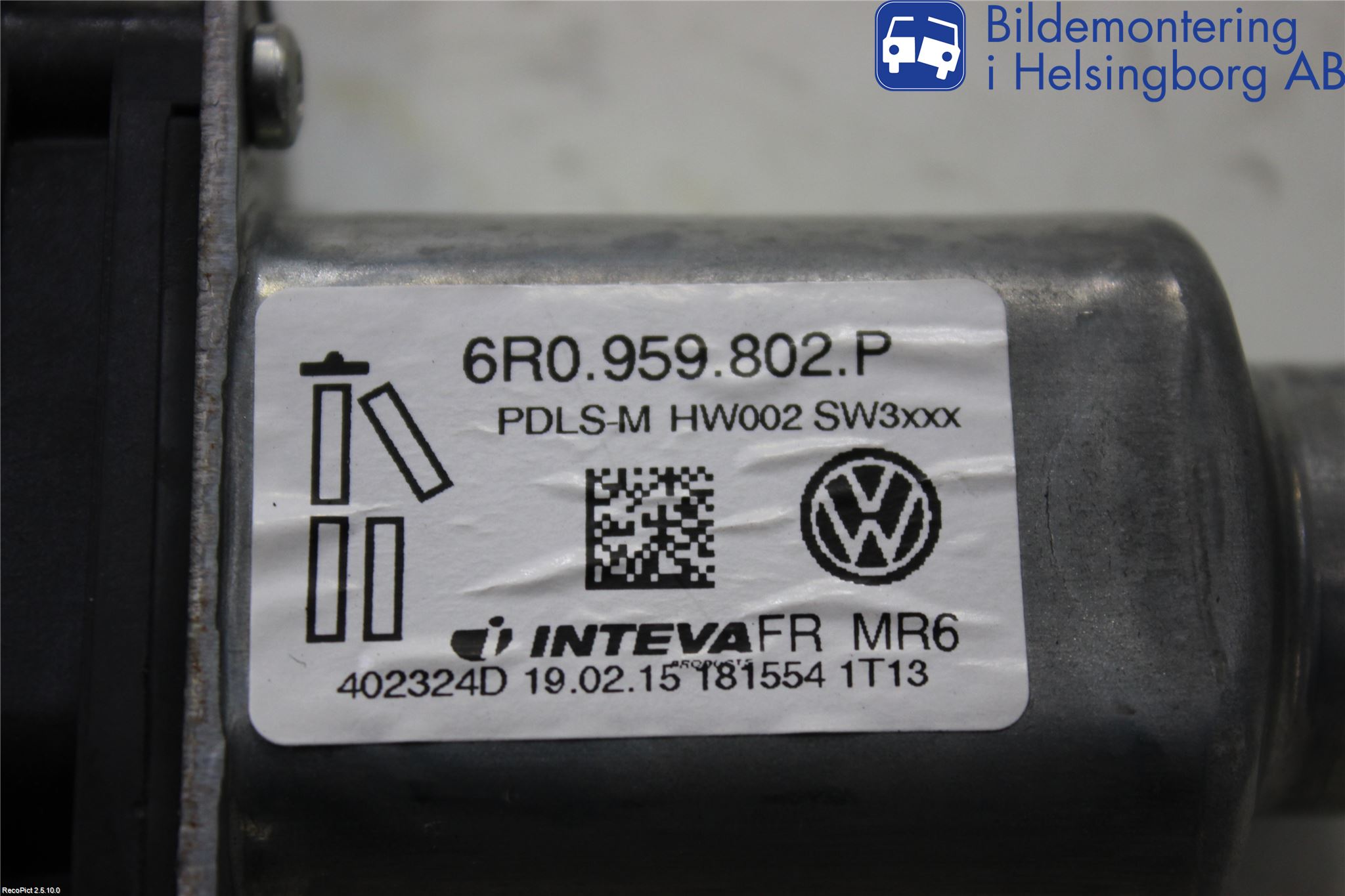Volkswagen VW AMAROK 2H 10-22 Vindusheismotor