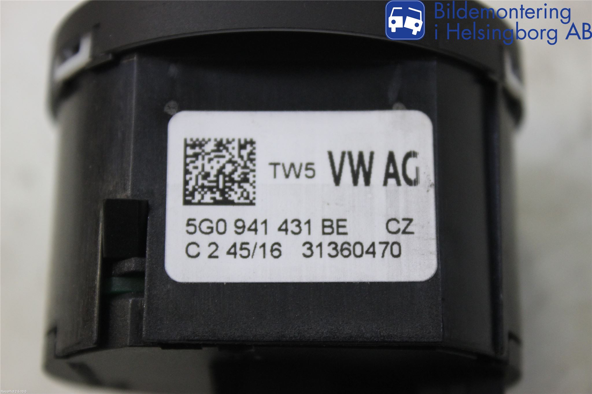 Volkswagen VW GOLF / E-GOLF VII 13-20 Bryter Hovedlys