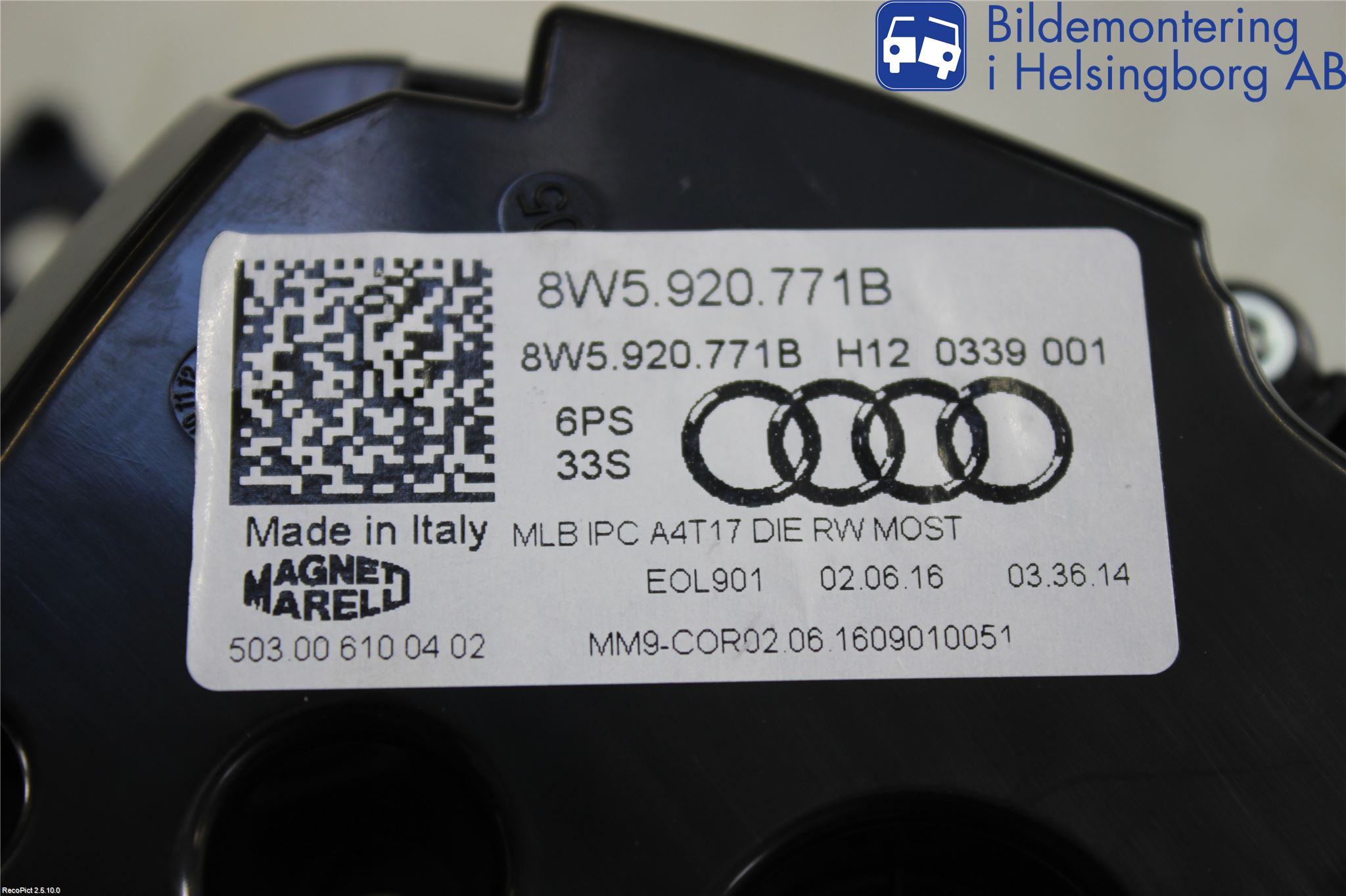 Audi A4/S4 B9 16-19 Instr Kombinert