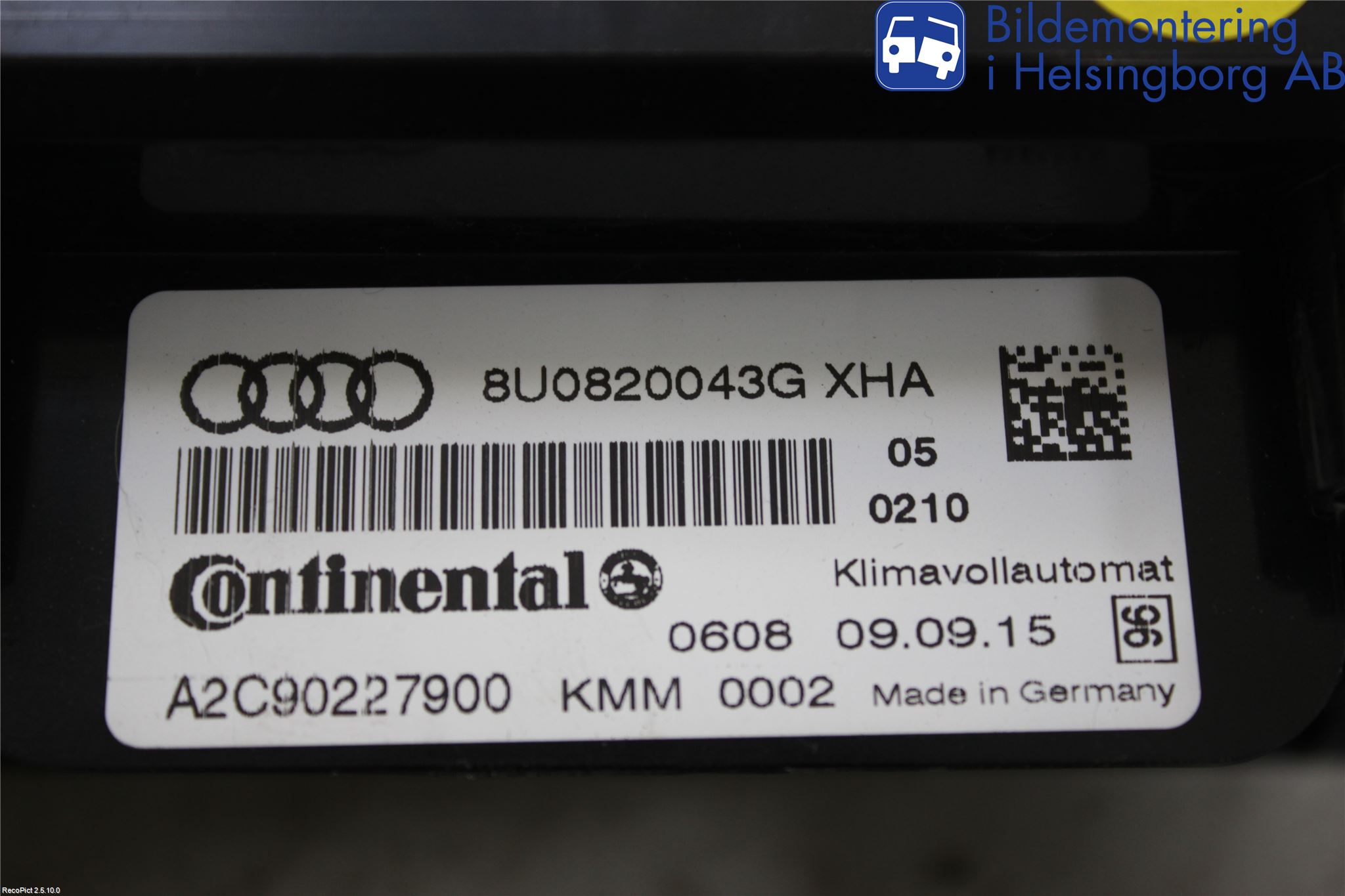 Audi Q3 8U 12-18 Varme Ac Betjening-Display