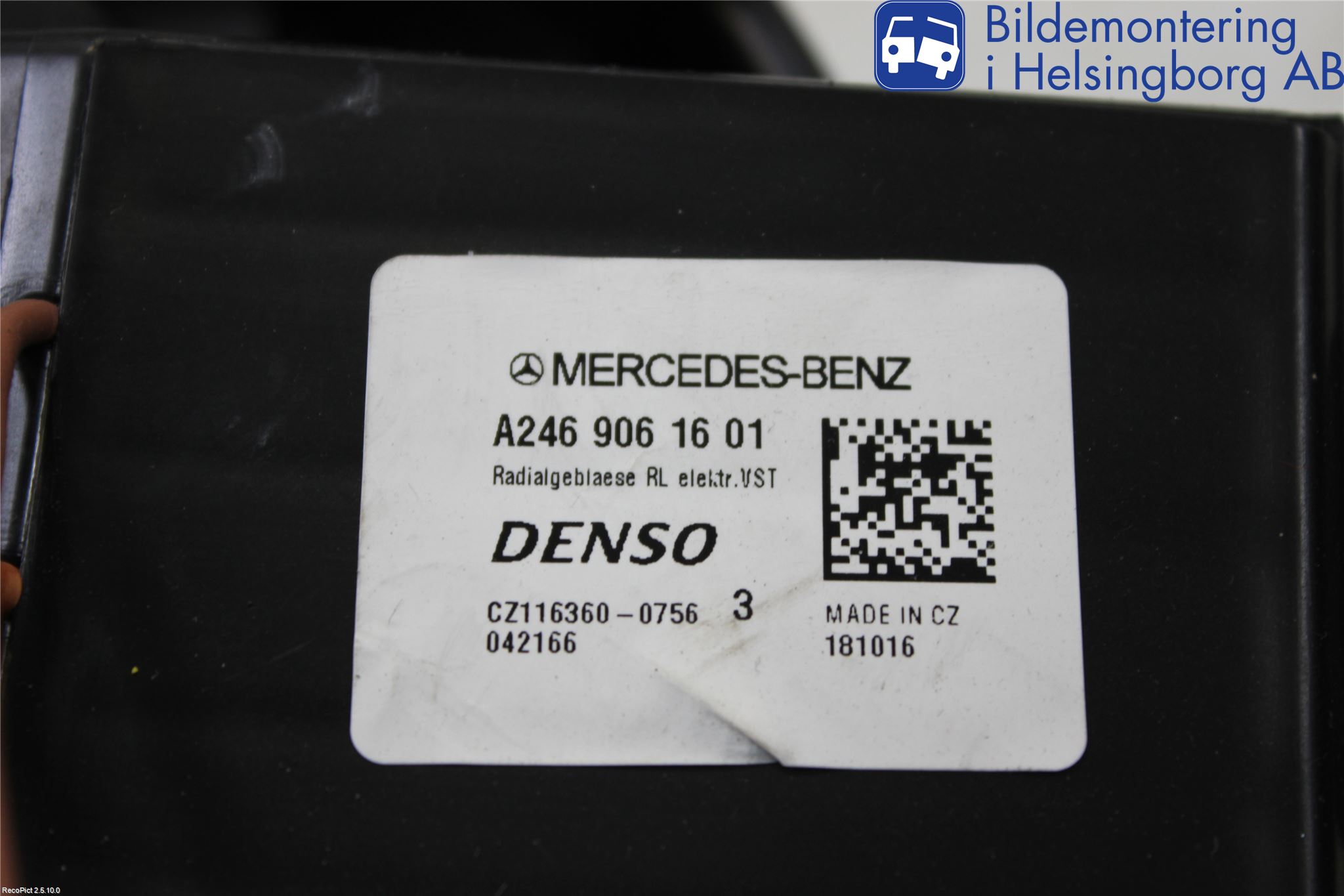 Mercedes-Benz MB A-KLASS (W176) 13-18 Varmeapparat Viftemotor