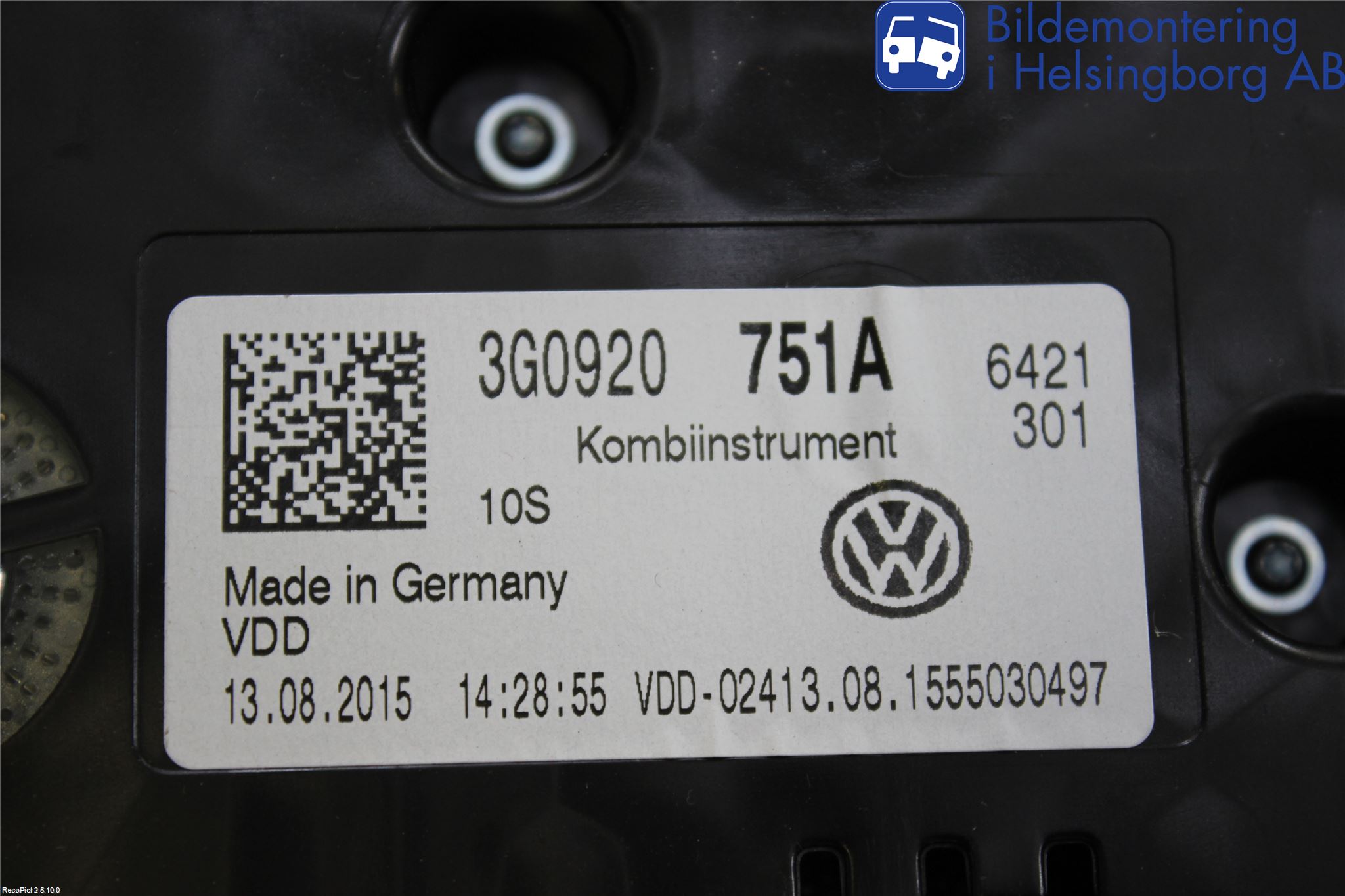 Volkswagen VW PASSAT 15-19 Instr Kombinert